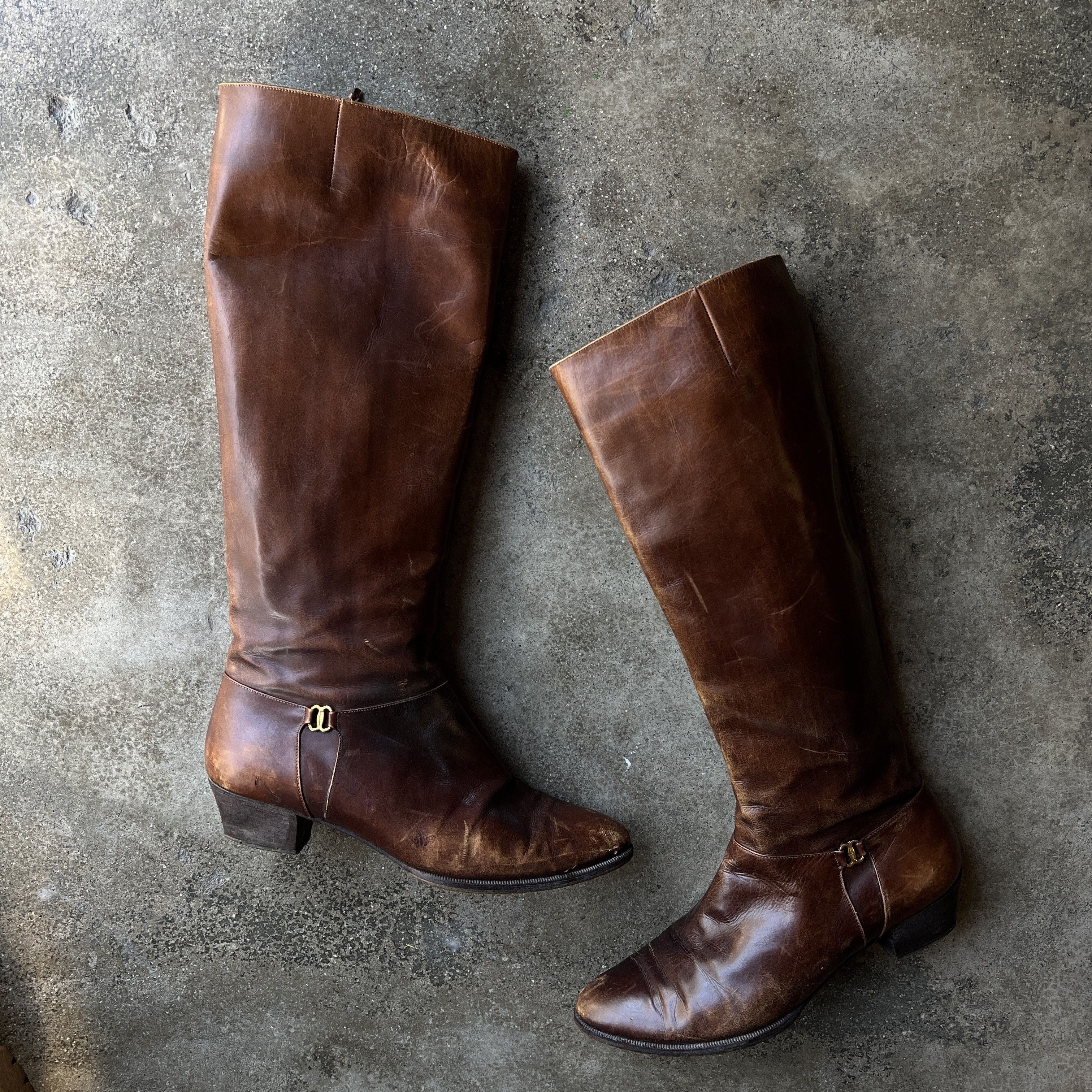 Salvatore Ferragamo Salvatore Ferragamo Leather Boots Size US 8 / IT 38 - 1 Thumbnail