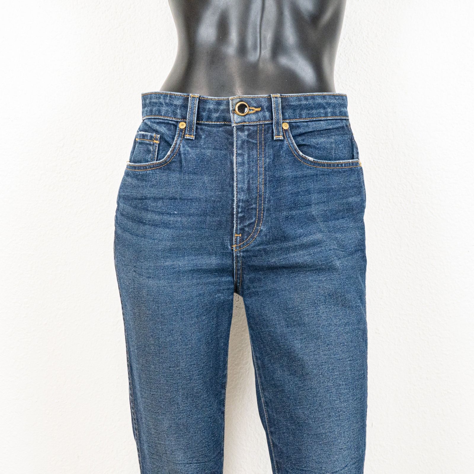 KHAITE Khaite Benny Cropped Flare Raw Denim Jeans size 26 Size 26" / US 2 / IT 38 - 10 Thumbnail