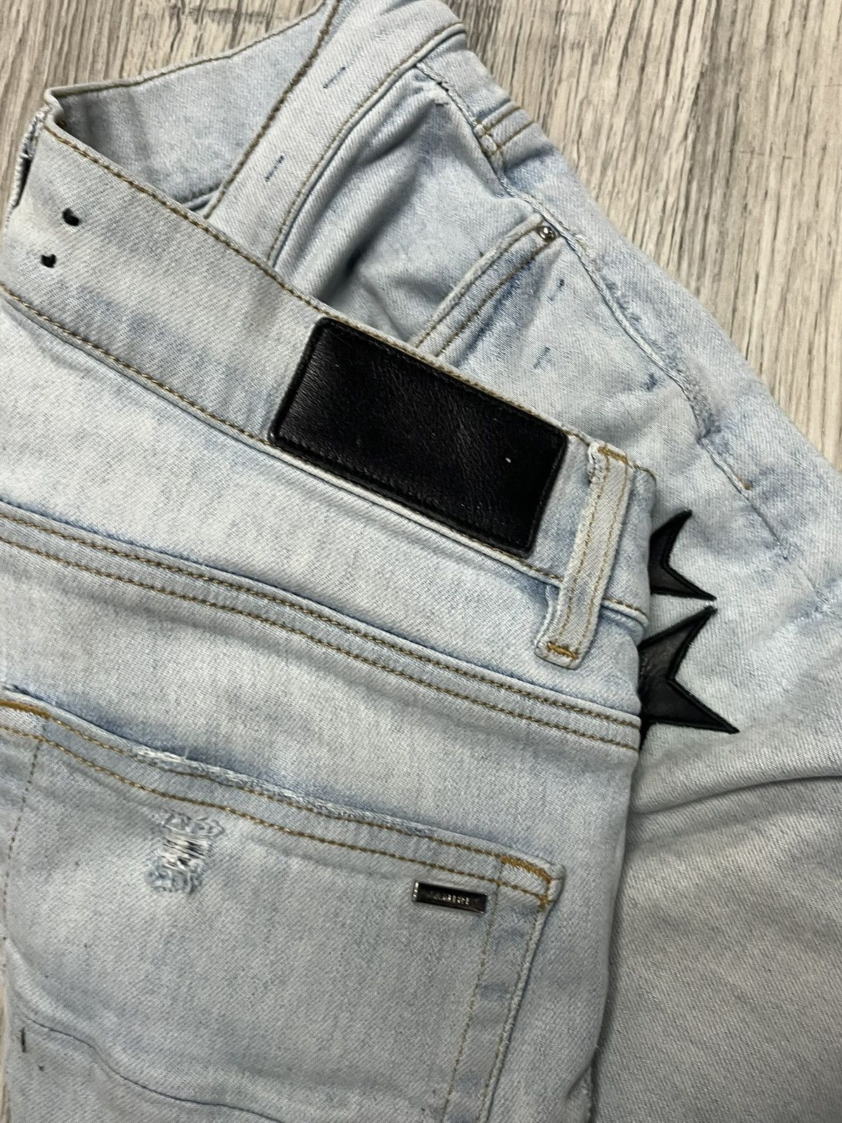 Amiri Amiri MX1 Chemist Jeans Black Stars Indigo Blue Denim Size US 31 - 6 Thumbnail
