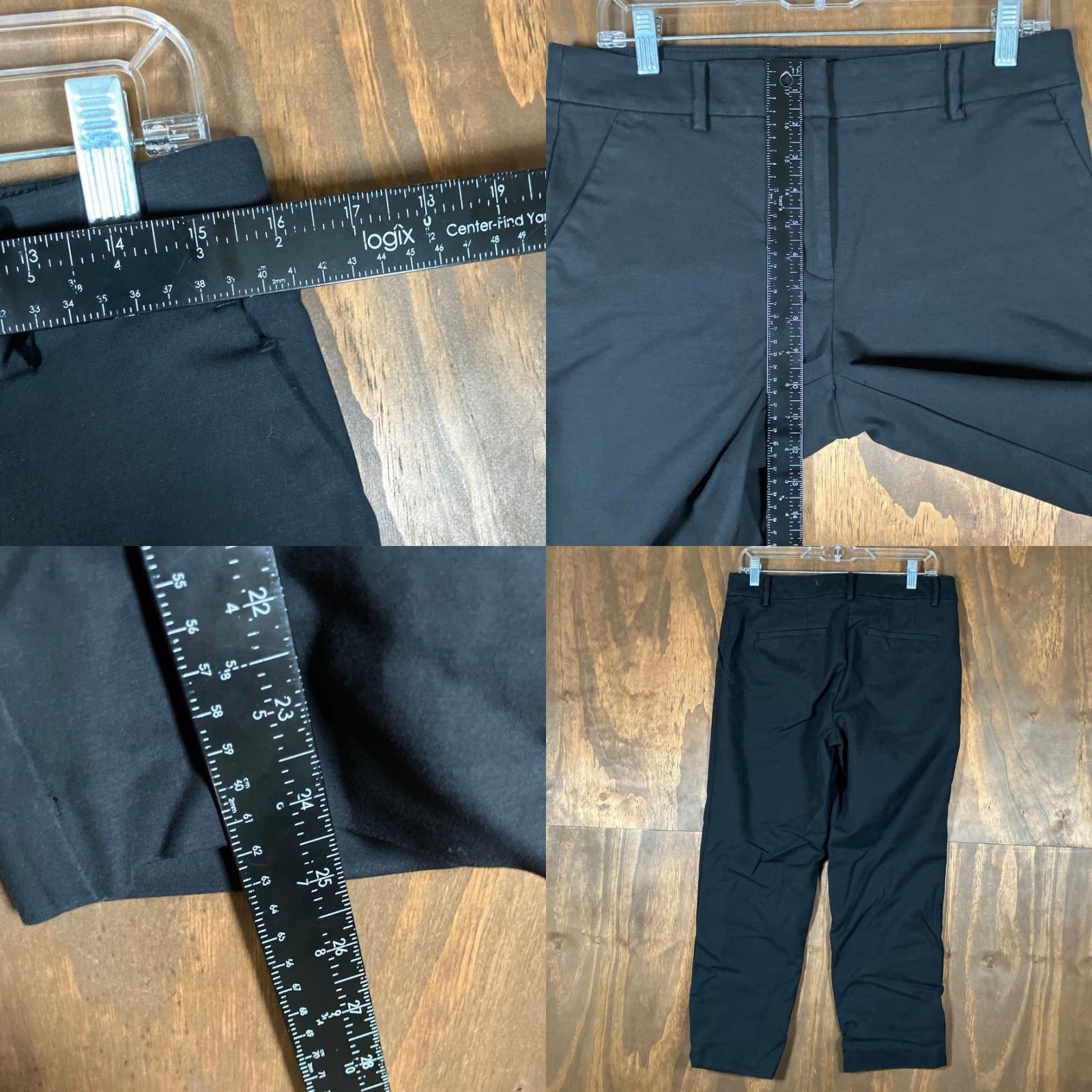 Loft LOFT Womens Pants Black The Riviera SlimMid Rise Curvy Cotton Blend Stretch 6 Dress Pants Office Workwear Size 28" / US 6 / IT 42 - 8 Thumbnail