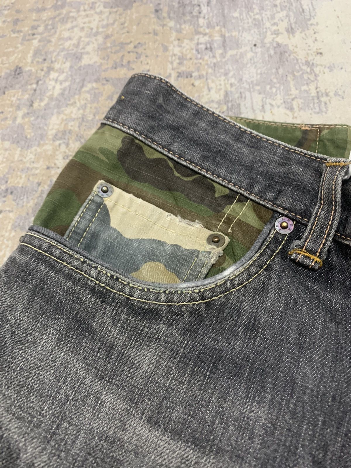 FDMTL JAPAN Fundamental Faded Baggy Jeans Size US 34 / EU 50 - 8 Thumbnail
