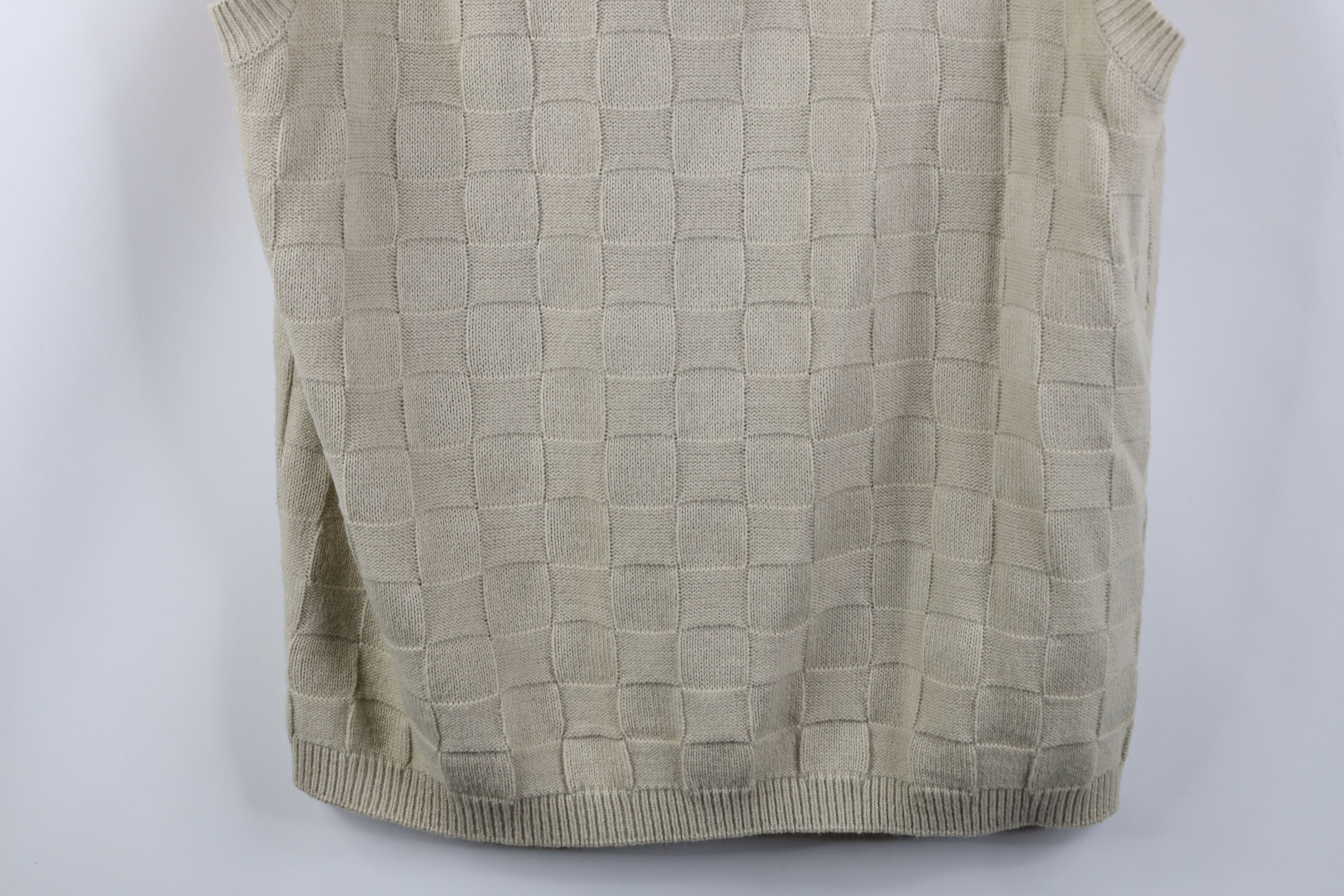Vintage Vintage 90s Streetwear Cross Weave Knit Sweater Vest Size US L / EU 52-54 / 3 - 3 Thumbnail