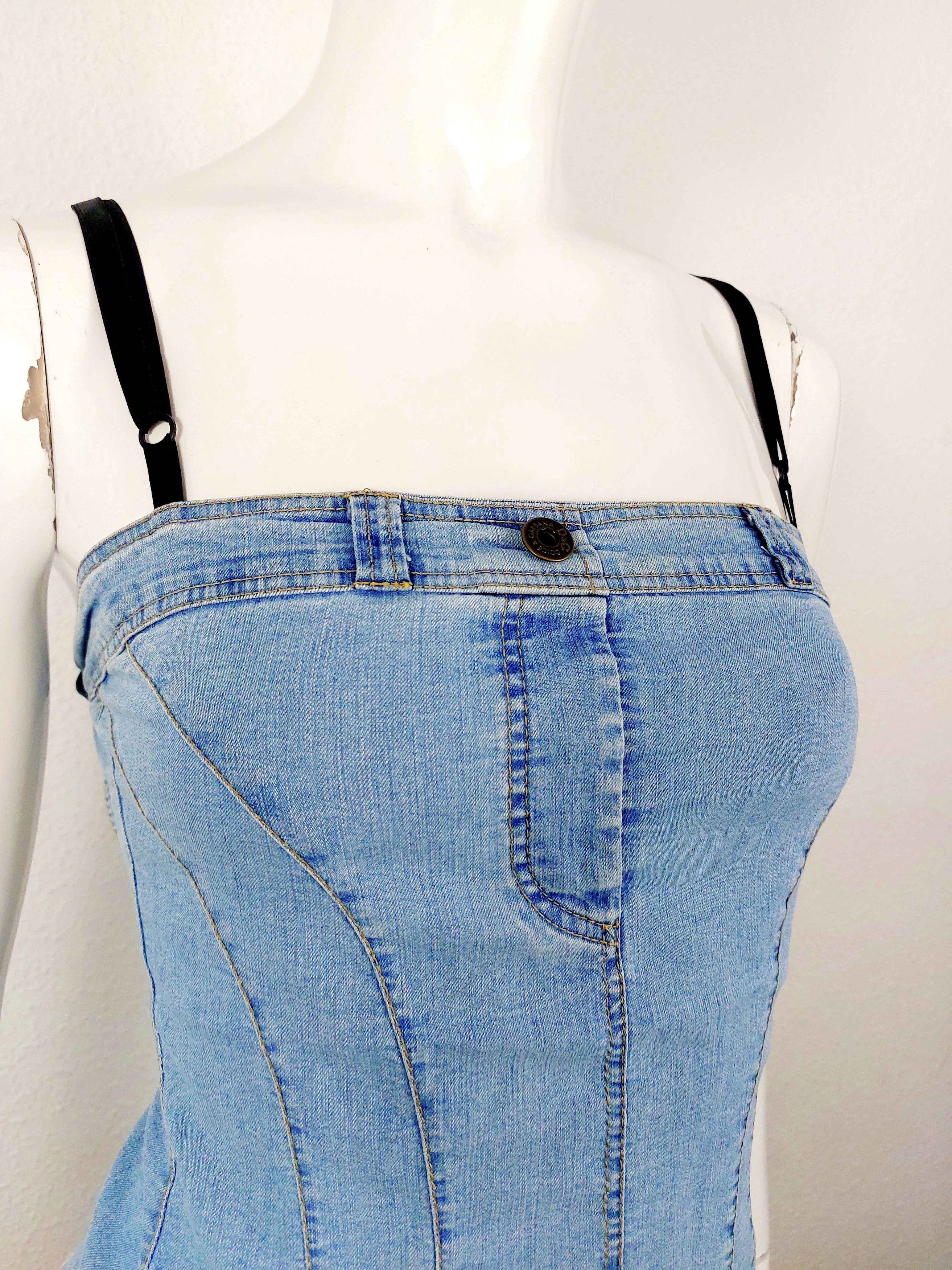 Dolce & Gabbana Dolce Gabbana D&G Bella Hadid Denim Jeans Corset Bustier Size S / US 4 / IT 40 - 8 Thumbnail