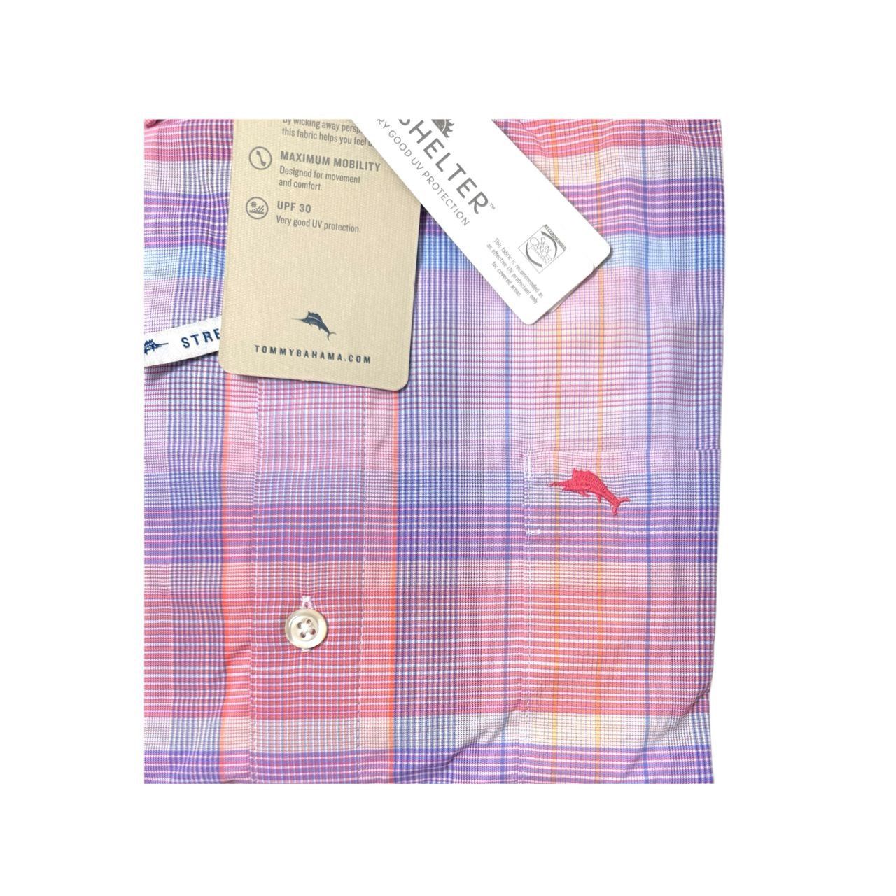 Tommy Bahama Tommy Bahama Mens Orange Blue Siesta Key Charmed Check Butto Size US XL / EU 56 / 4 - 6 Thumbnail