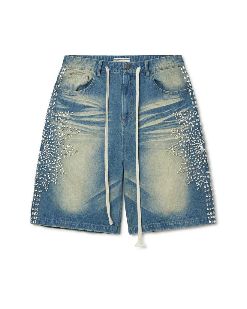 Vale Vale Forever Sirens Rhinestone Jorts Blue Size 30 Size US 30 / EU 46 - 1 Thumbnail