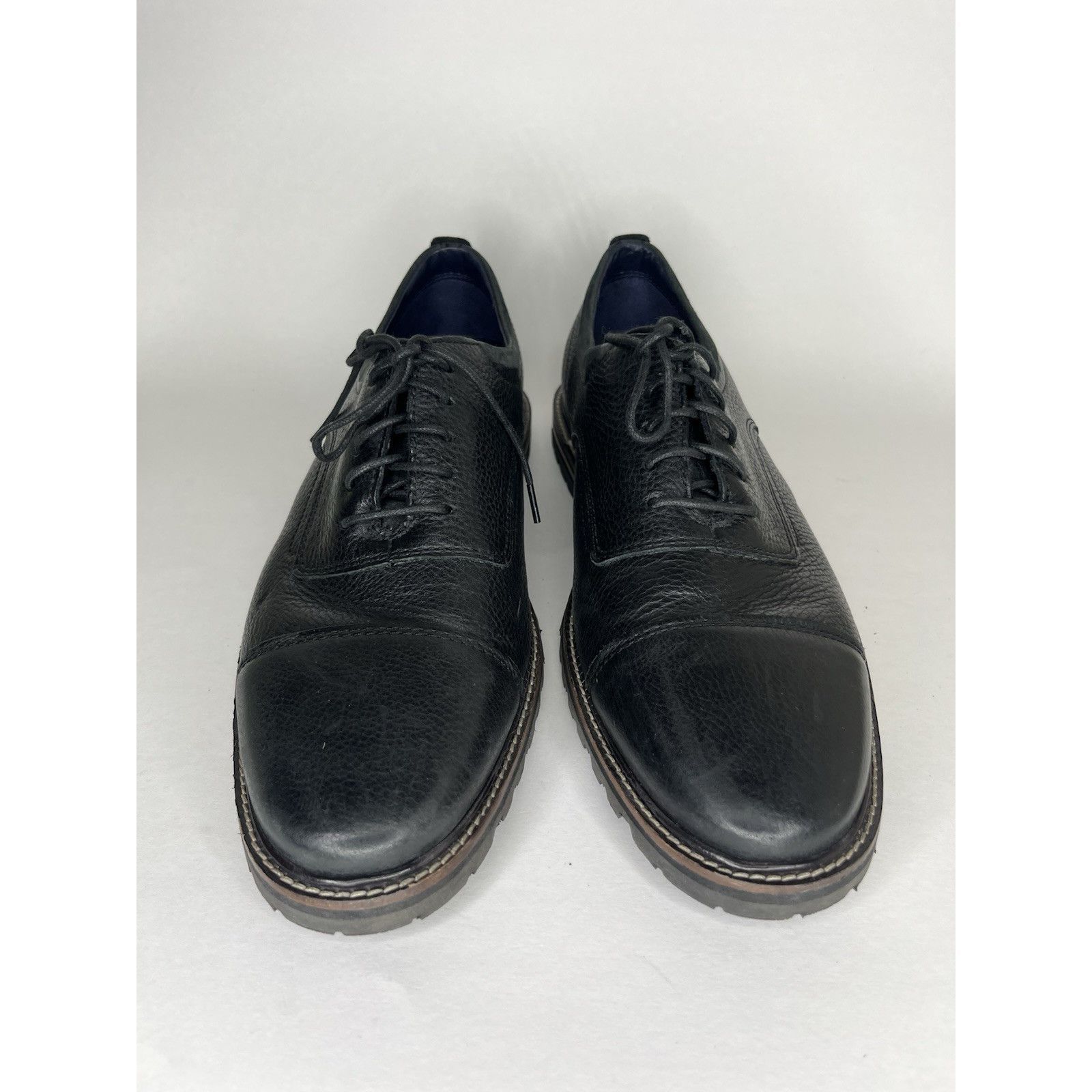 Cole Haan Cole Haan Black Leather Cap Toe Lace Up Casual Oxfords Shoes Size US 8 / EU 41 - 13 Thumbnail