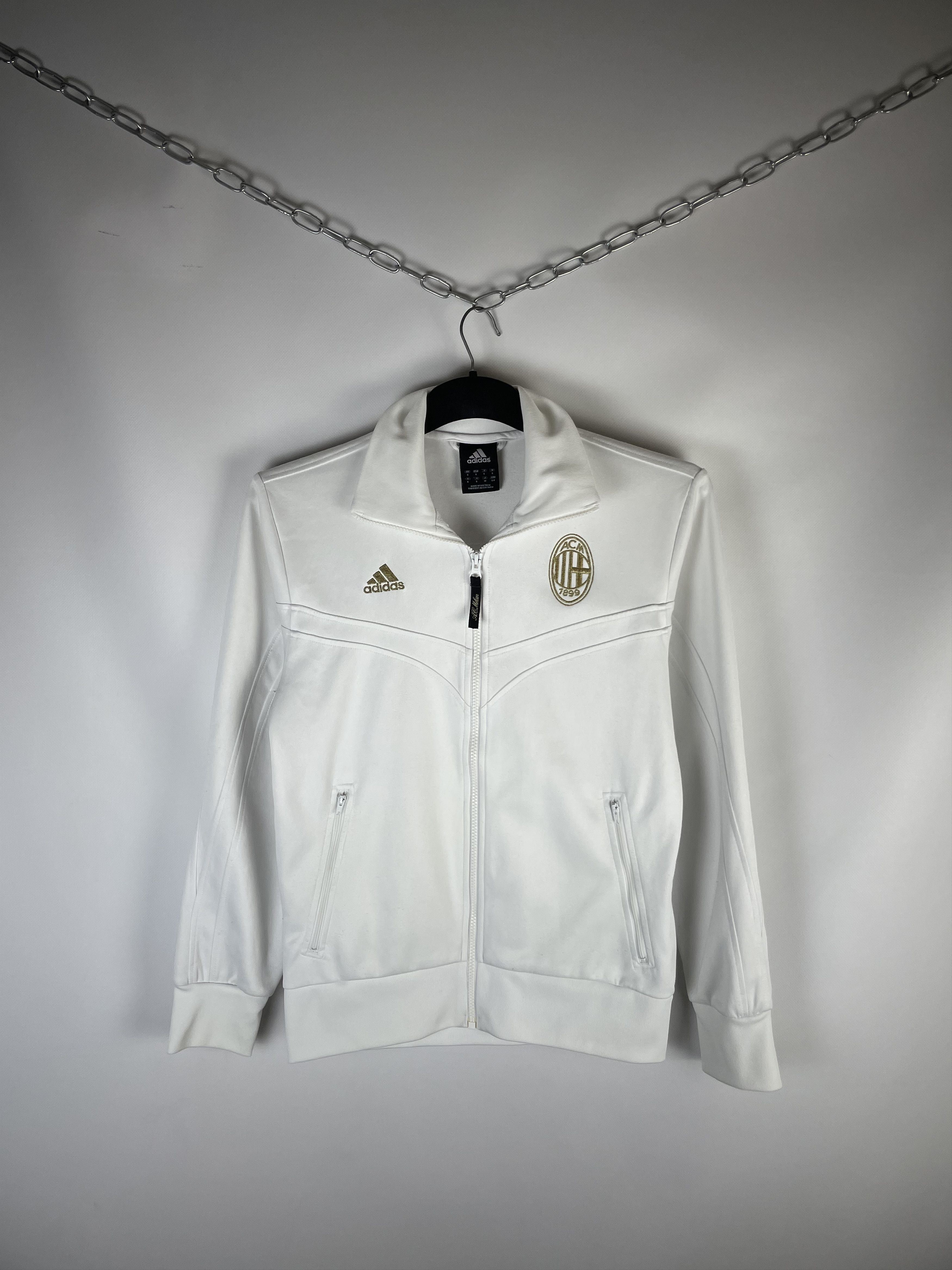 Adidas Vintage AC Milan Football Track Soccer Jacket Size US S / EU 44-46 / 1 - 2 Thumbnail