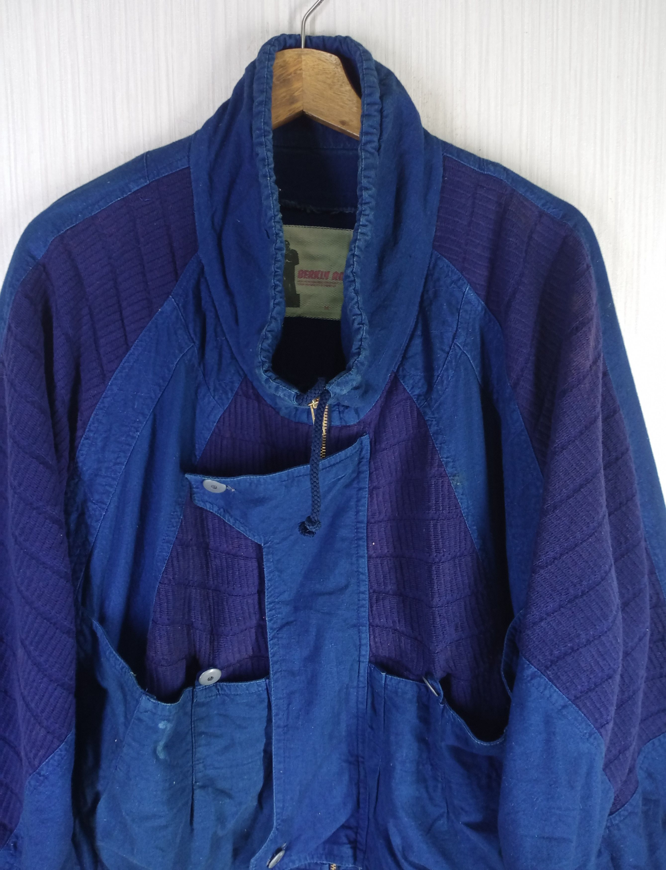 Issey Miyake RARE VINTAGE BERKLY ROAD DENIM BOMBER PATCH WORK JACKET Size US M / EU 48-50 / 2 - 2 Thumbnail