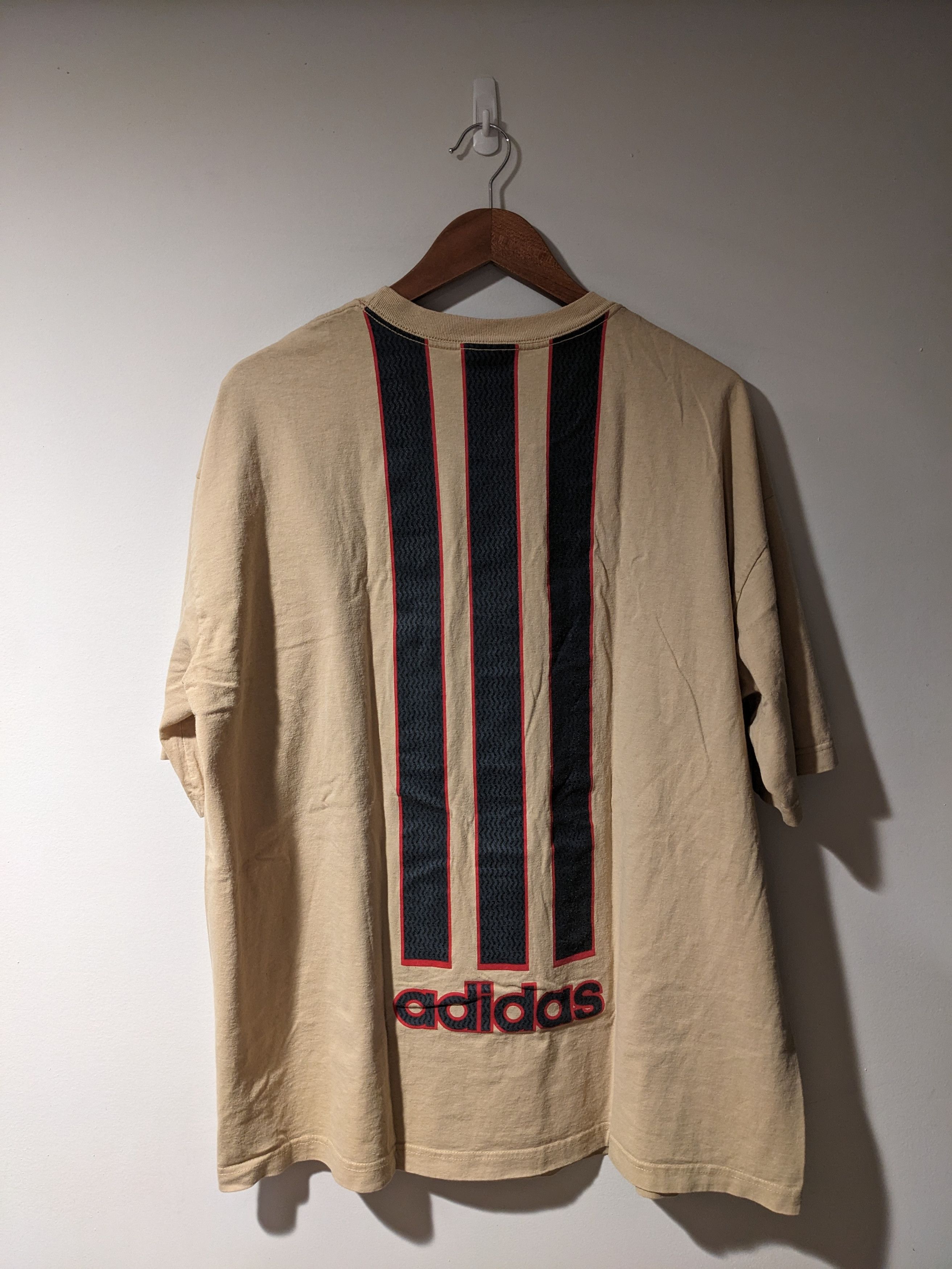 Adidas × Vintage Vintage Y2K Adidas Spell Out Center Three Stripes T-Shirt Size US XXL / EU 58 / 5 - 5 Thumbnail