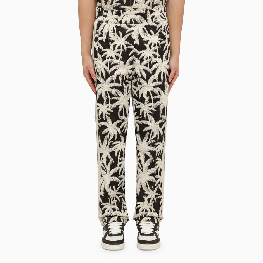 image of Palm Angels O1D2Blof0524 Trousers In Black & Ivory in Black/Ivory, Men's (Size 36)