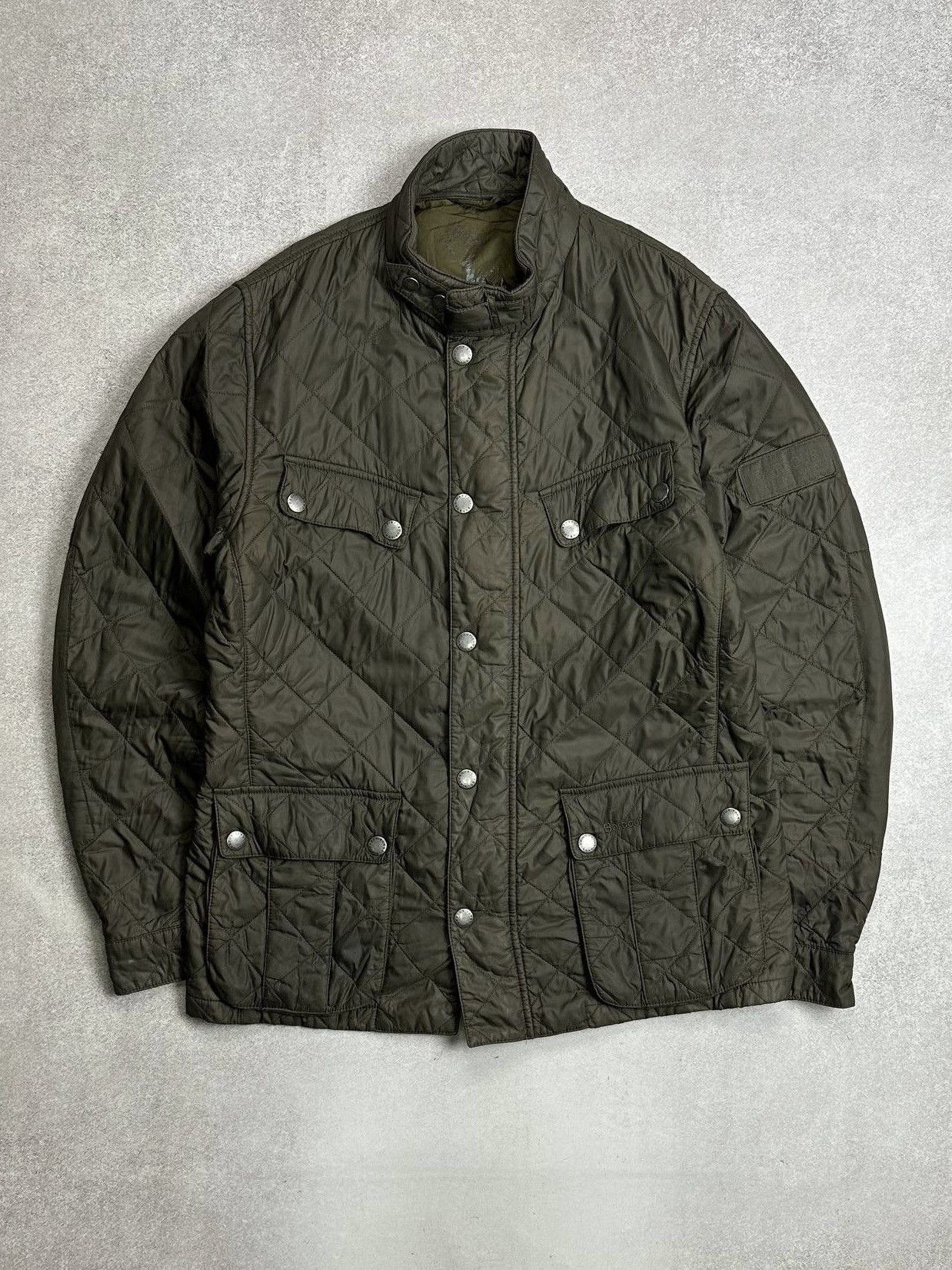 Barbour Vintage Barbour Ariel Quilt Puffer Jacket Rare Green Size US L / EU 52-54 / 3 - 1 Thumbnail