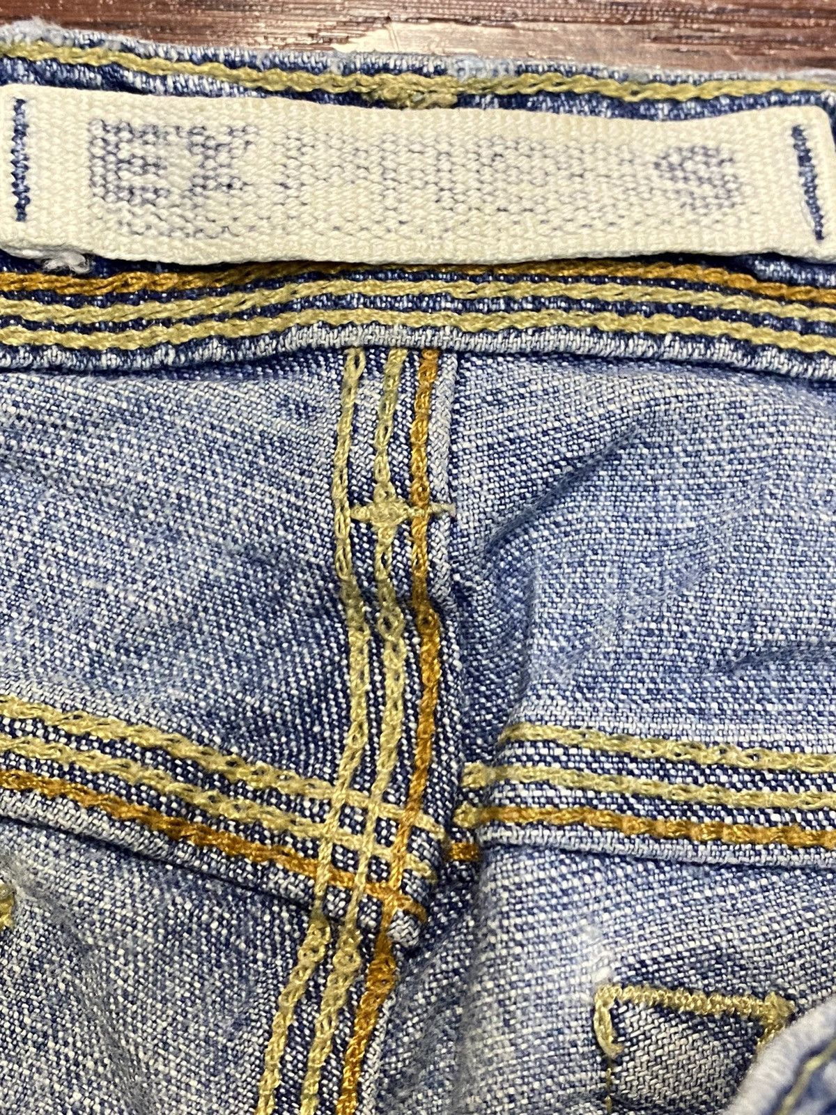 Express Vintage Japanese Brand Express Grunge Splatter Flare Jean. Size 31" - 9 Thumbnail
