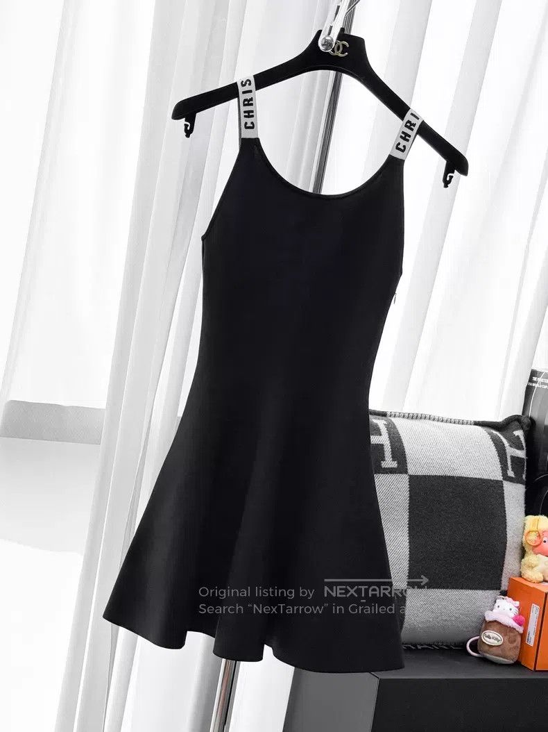 Dior Dior Letter shoulder strap knitted suspender dress Size XXS / US 00 / IT 34 - 1 Thumbnail