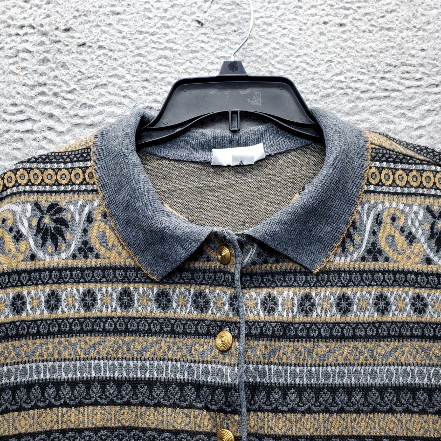 Vintage Alfred Dunner Cardigan Sweater Womens Size 3X Multi Geometric Abstract Button Front Size XXL / US 16-18 / IT 52-54 - 7 Thumbnail