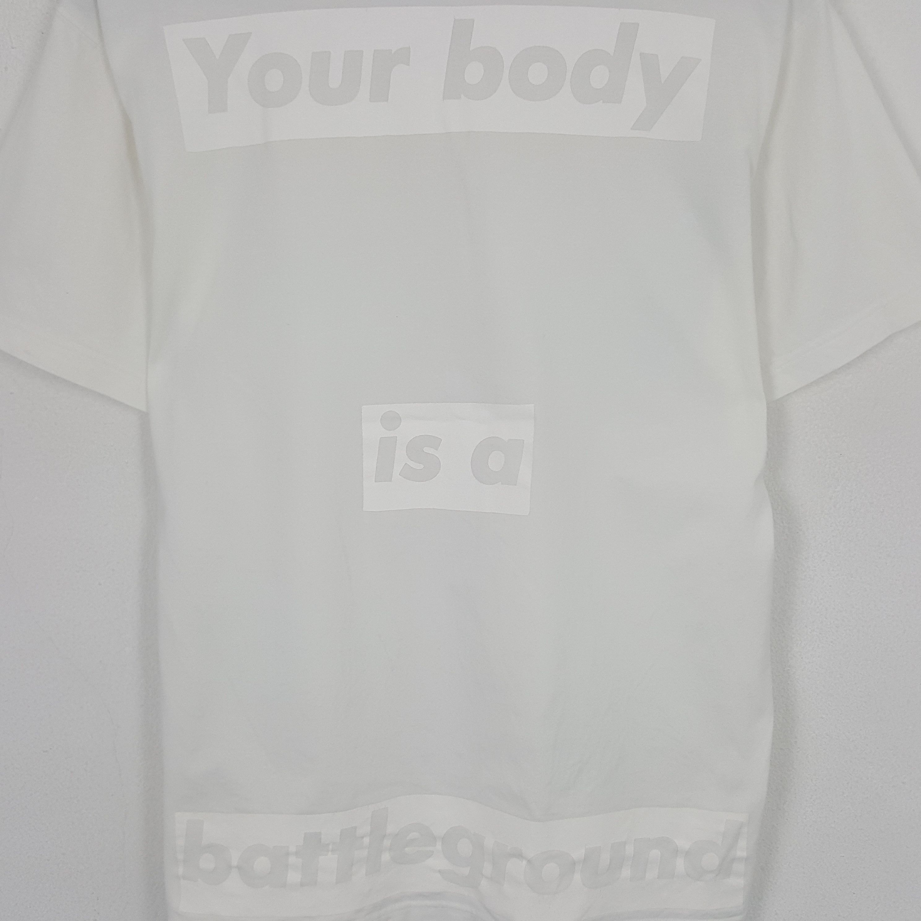 Barbara Kruger Vintage Barbara Kruger Your Body Is A Battle ground Tshirt Size US L / EU 52-54 / 3 - 4 Thumbnail
