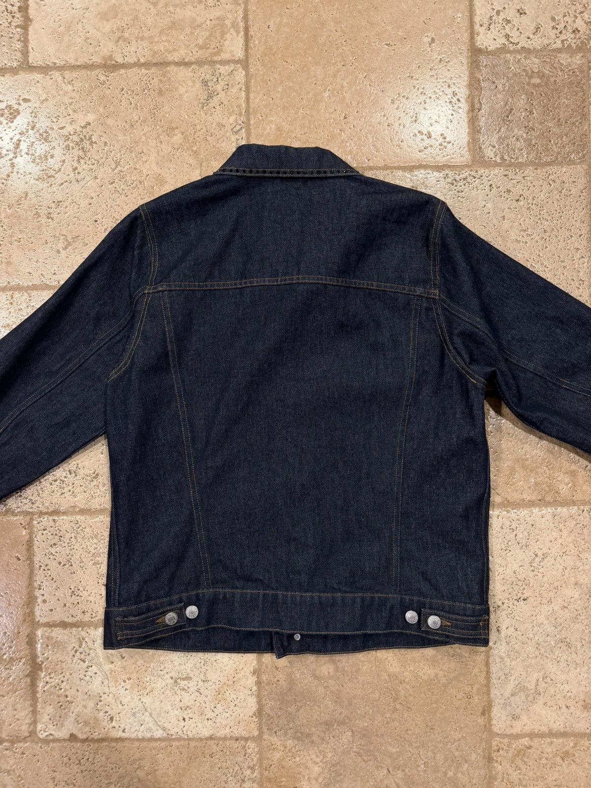Dries Van Noten Dries Van Noten Rhinestoned Studd Navy Denim Trucker Jacket Size US L / EU 52-54 / 3 - 9 Thumbnail