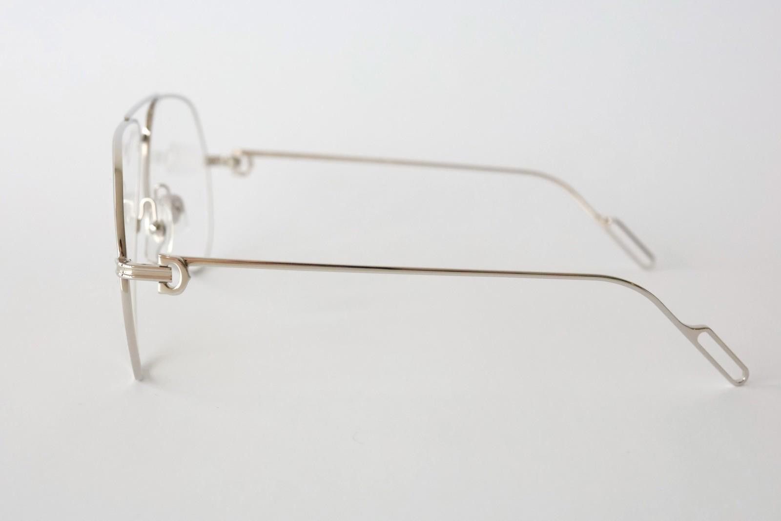 Cartier New Cartier optical eyeglasses CT0116O 002 silver aviator Size ONE SIZE - 4 Thumbnail