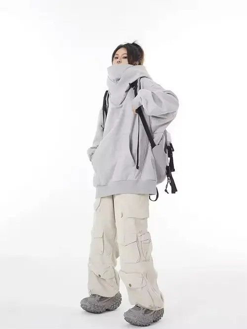 Japanese Brand Tomomi x Egawa Solid Color Ninja Turtleneck Hoodie Size US XL / EU 56 / 4 - 4 Thumbnail