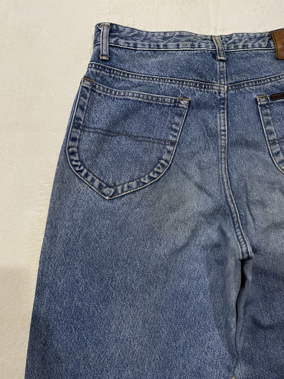 Japanese Brand Vintage Bobson Pro Baggy Mudwash Faded Denim Jeans Size US 32 / EU 48 - 14 Thumbnail