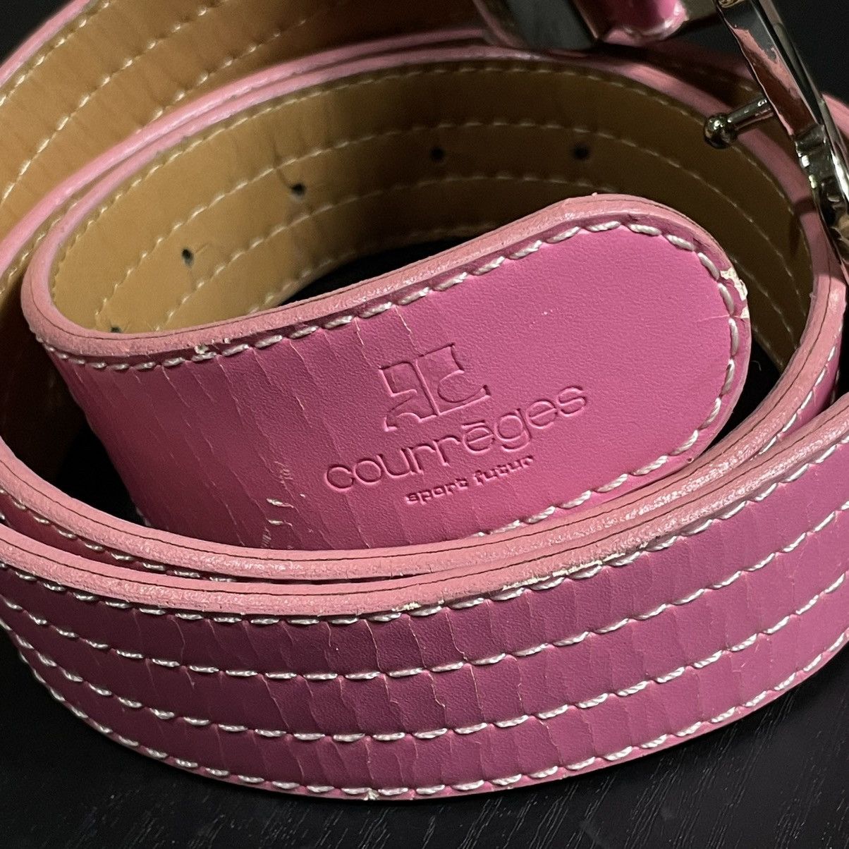Courreges Vintage Courreges Big Logo Buckle Belt Size ONE SIZE - 3 Thumbnail