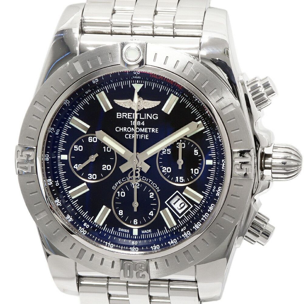 Breitling Breitling Breitling Black Dial Chronomat Watch AB0115 Metal Automatic AB0115 DUTY FREE for USA Size ONE SIZE - 1 Thumbnail