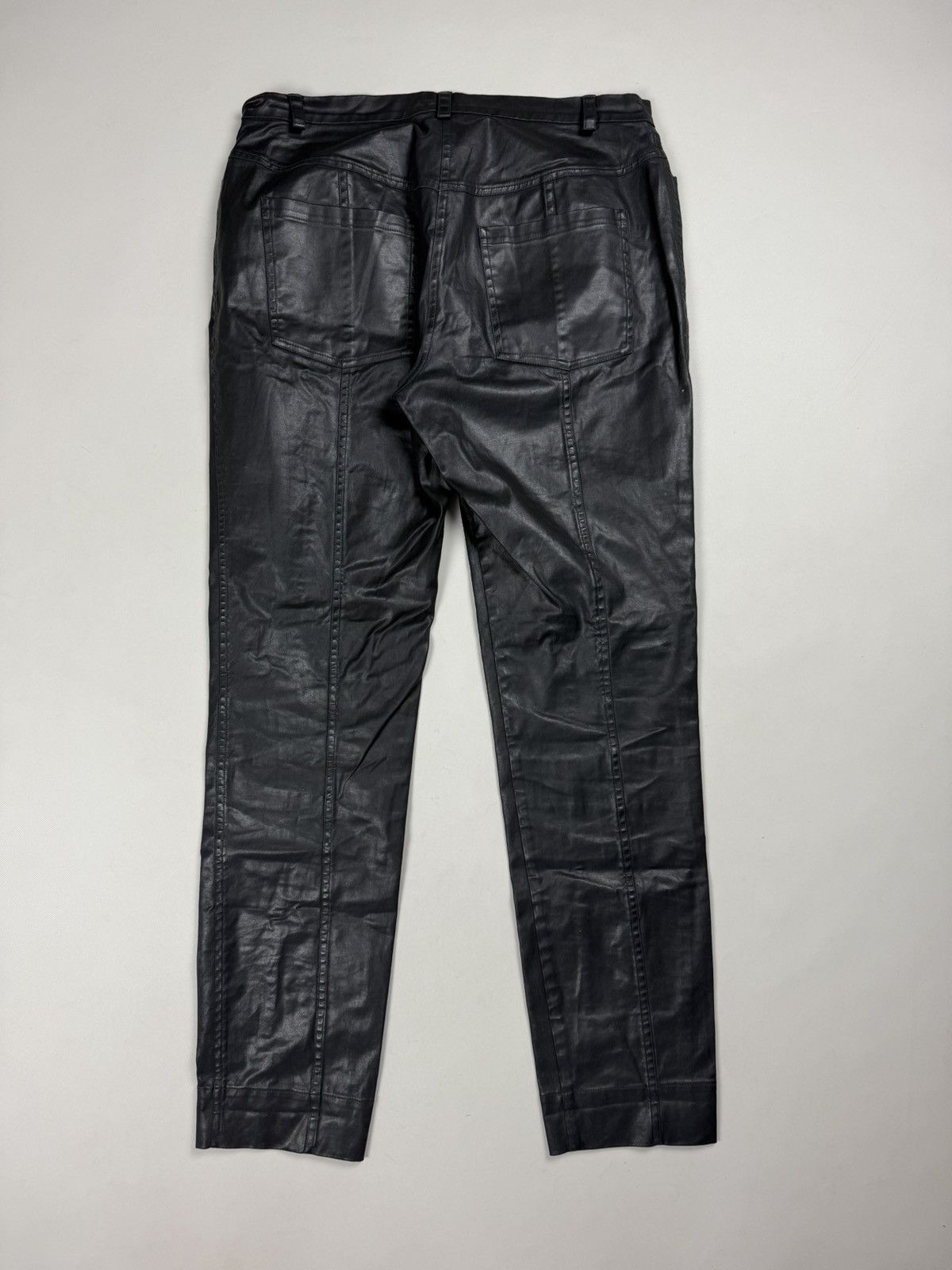 Annette Gortz Annette Gortz Avant-Garde Coated Resin Cotton Pants Trousers Size 30" / US 8 / IT 44 - 16 Thumbnail