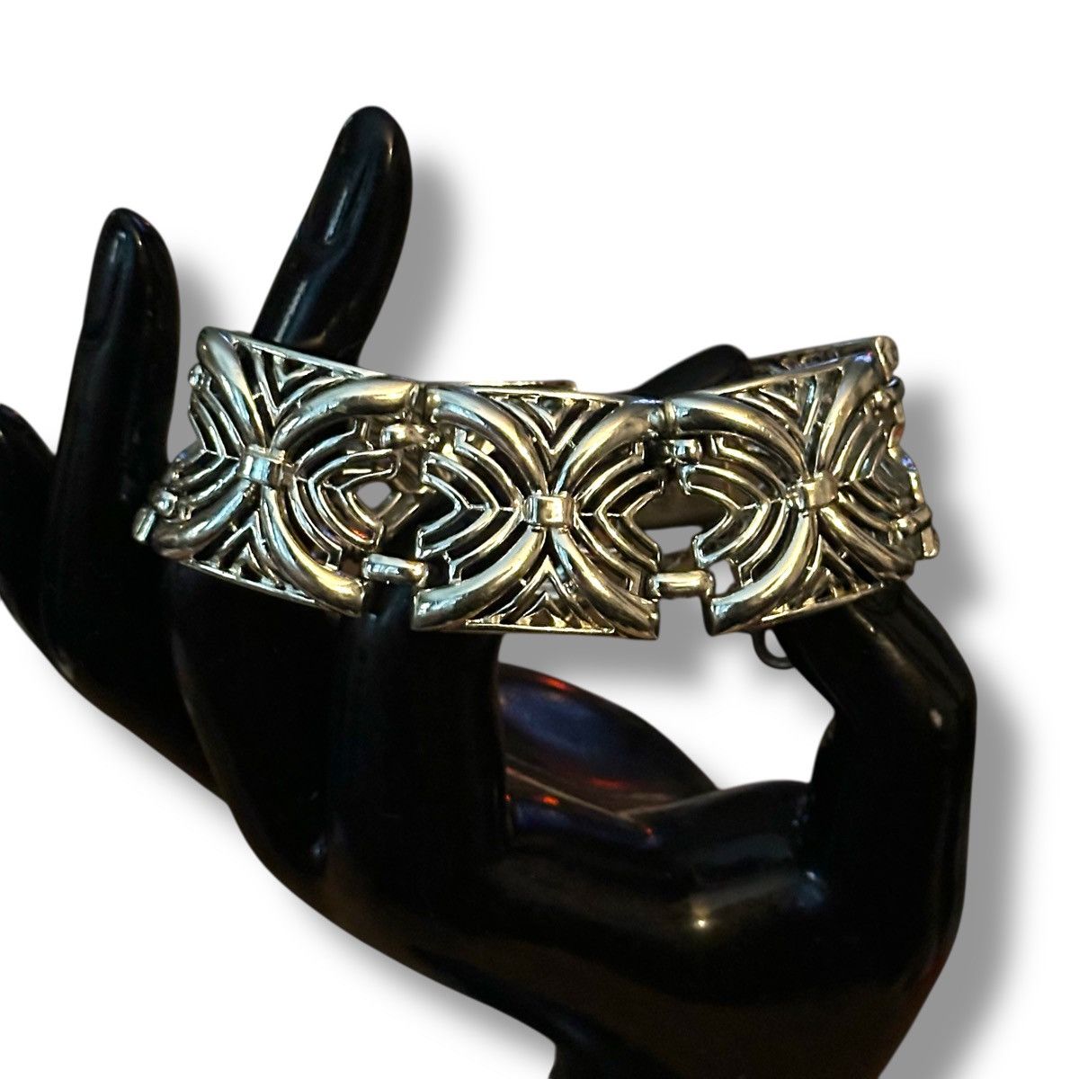 Vintage Vintage Coro Pegasus fancy filigree square link bracelet Size ONE SIZE - 2 Thumbnail