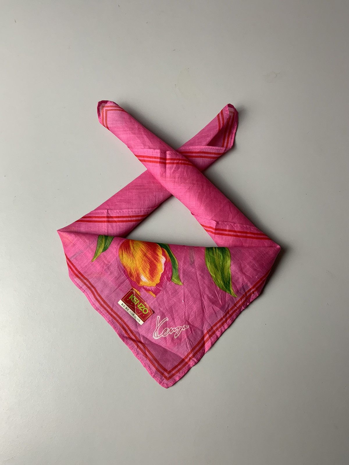 Kenzo Kenzo Paris Flower Art Bandana Handkerchief Size ONE SIZE - 1 Thumbnail
