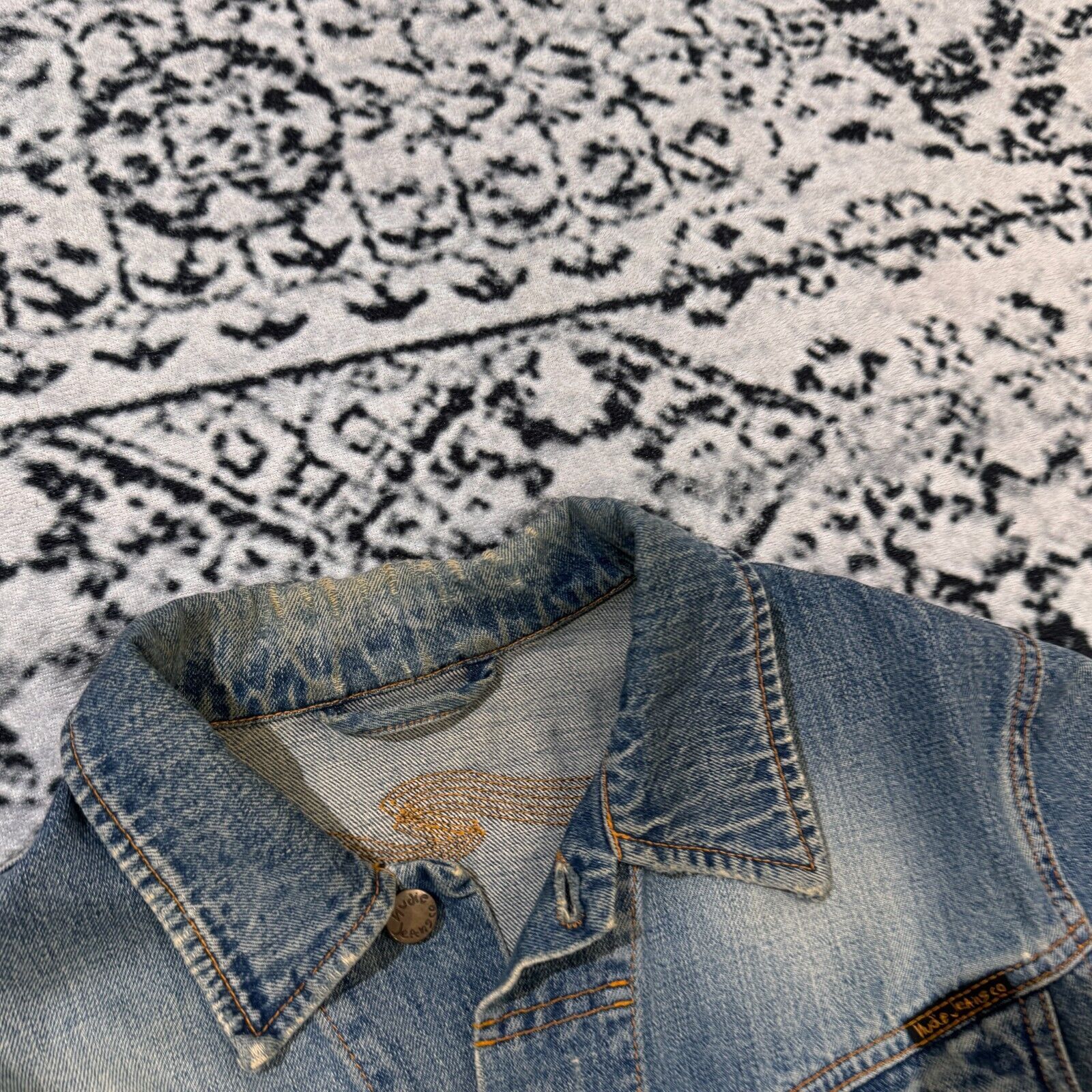Nudie Jeans × Vintage Vintage Nudie Jeans Blue Cotton Denim Trucker Jacket Size S Size US S / EU 44-46 / 1 - 14 Thumbnail