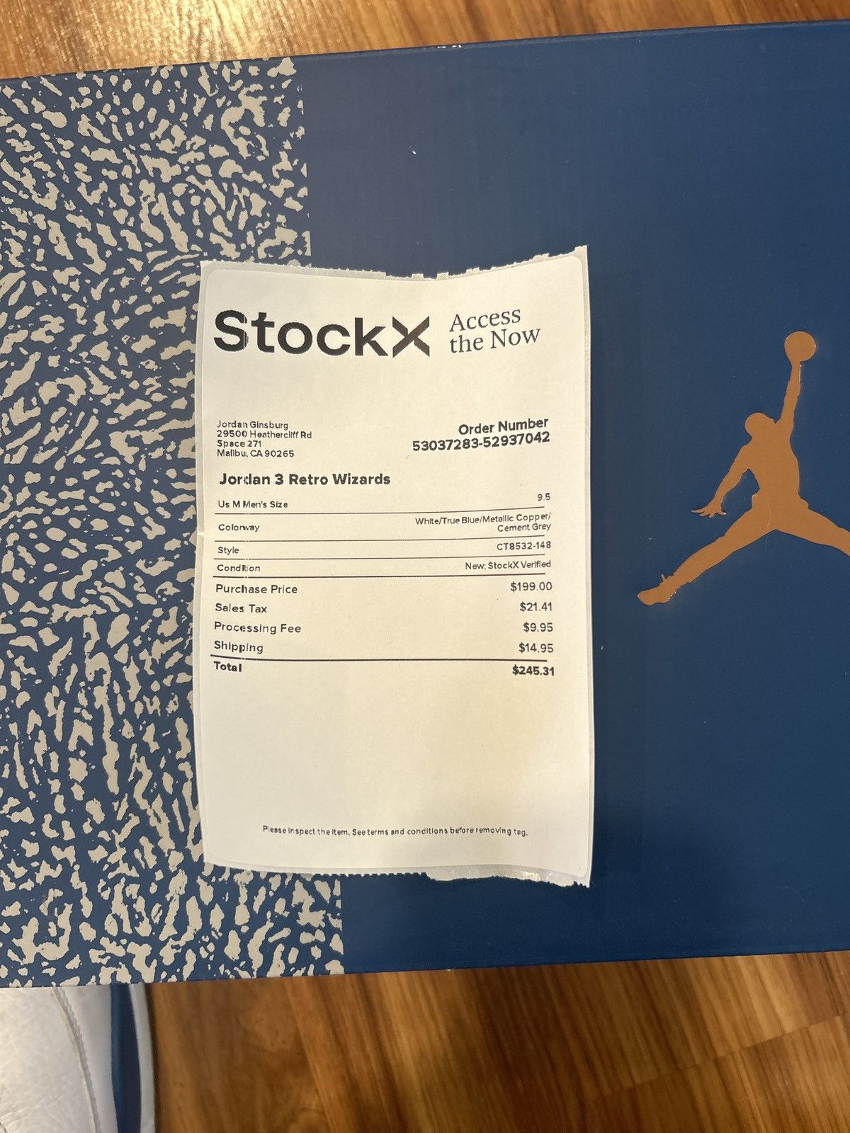 Jordan Brand Jordan 3 Retro Wizards Size US 9.5 / EU 42-43 - 7 Thumbnail