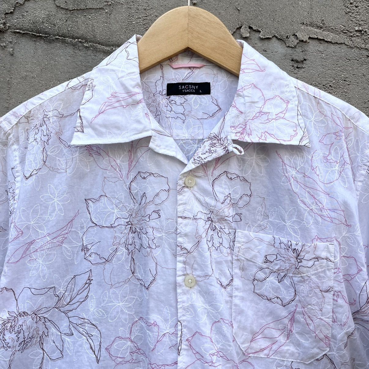 Y's Sacsny Y’saccs by Yohji yamamoto Flower Shirt Size US L / EU 52-54 / 3 - 5 Thumbnail