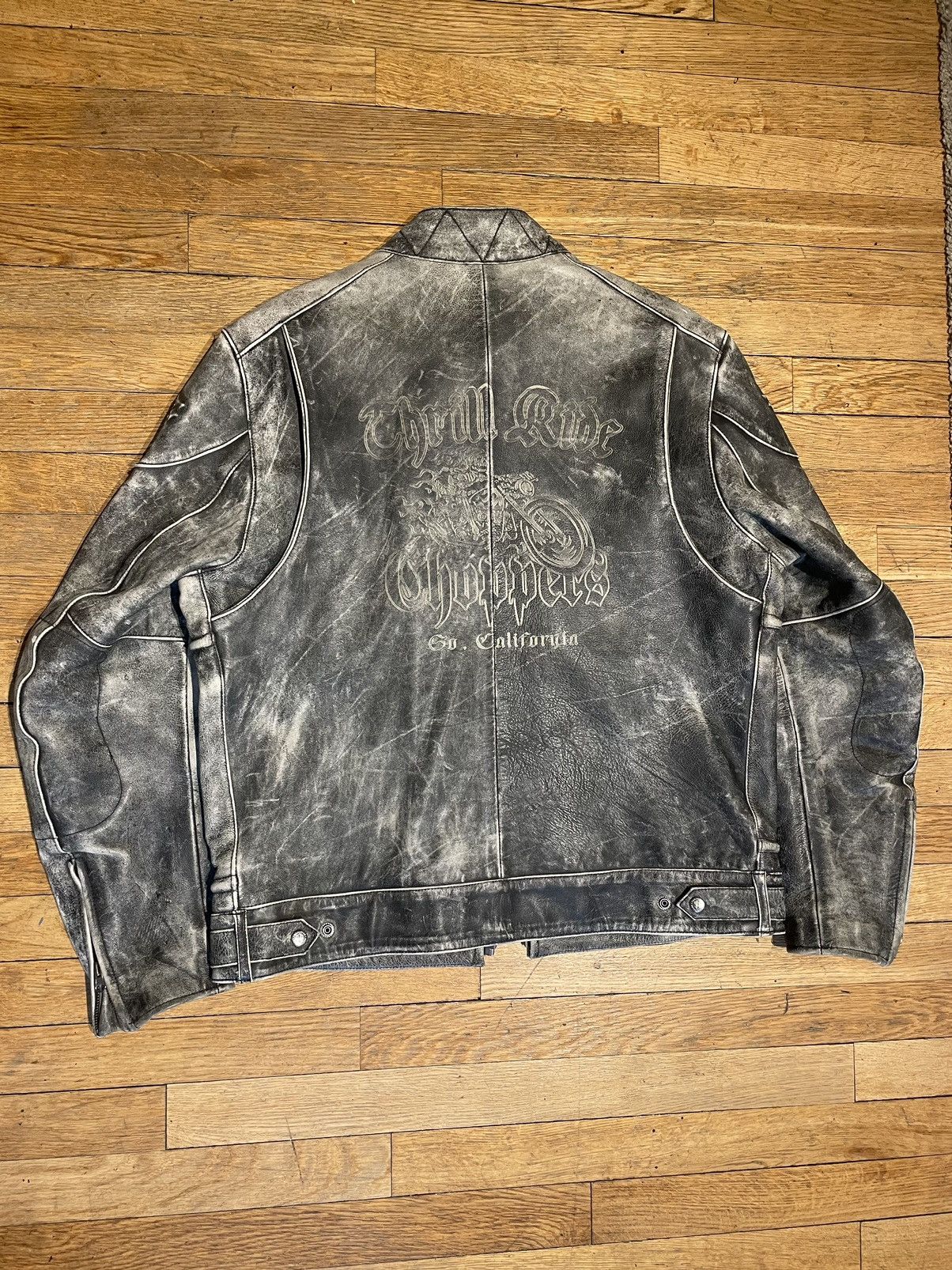 Vintage leather moto jacket Size US L / EU 52-54 / 3 - 2 Thumbnail