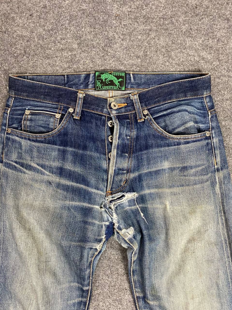 Japanese Brand vintage japanese brands selvedge denim distressed Size US 35 - 10 Thumbnail