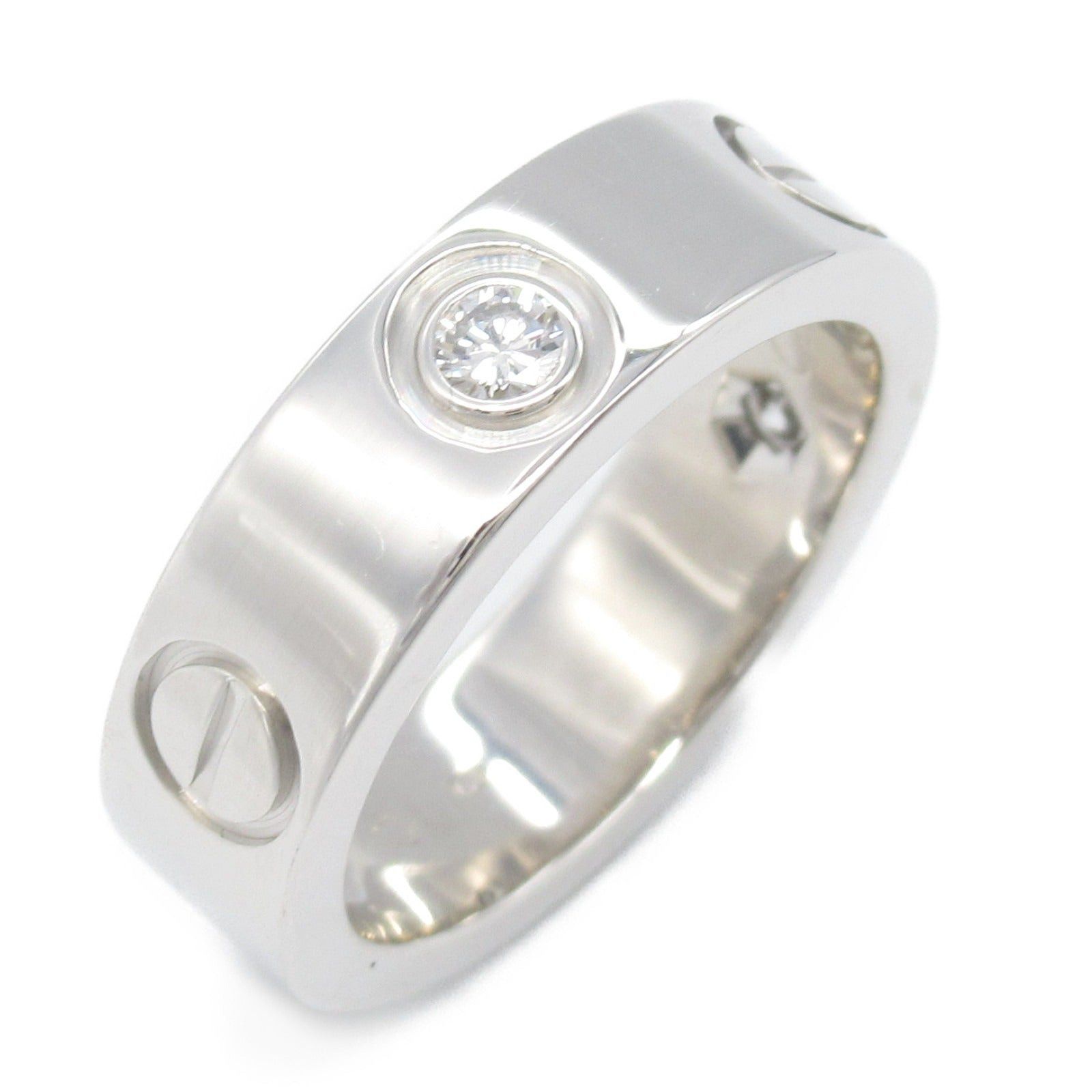Cartier Cartier Love Ring 3Pd K18Wg (White Gold) Diamond Clear Size ONE SIZE - 1 Thumbnail