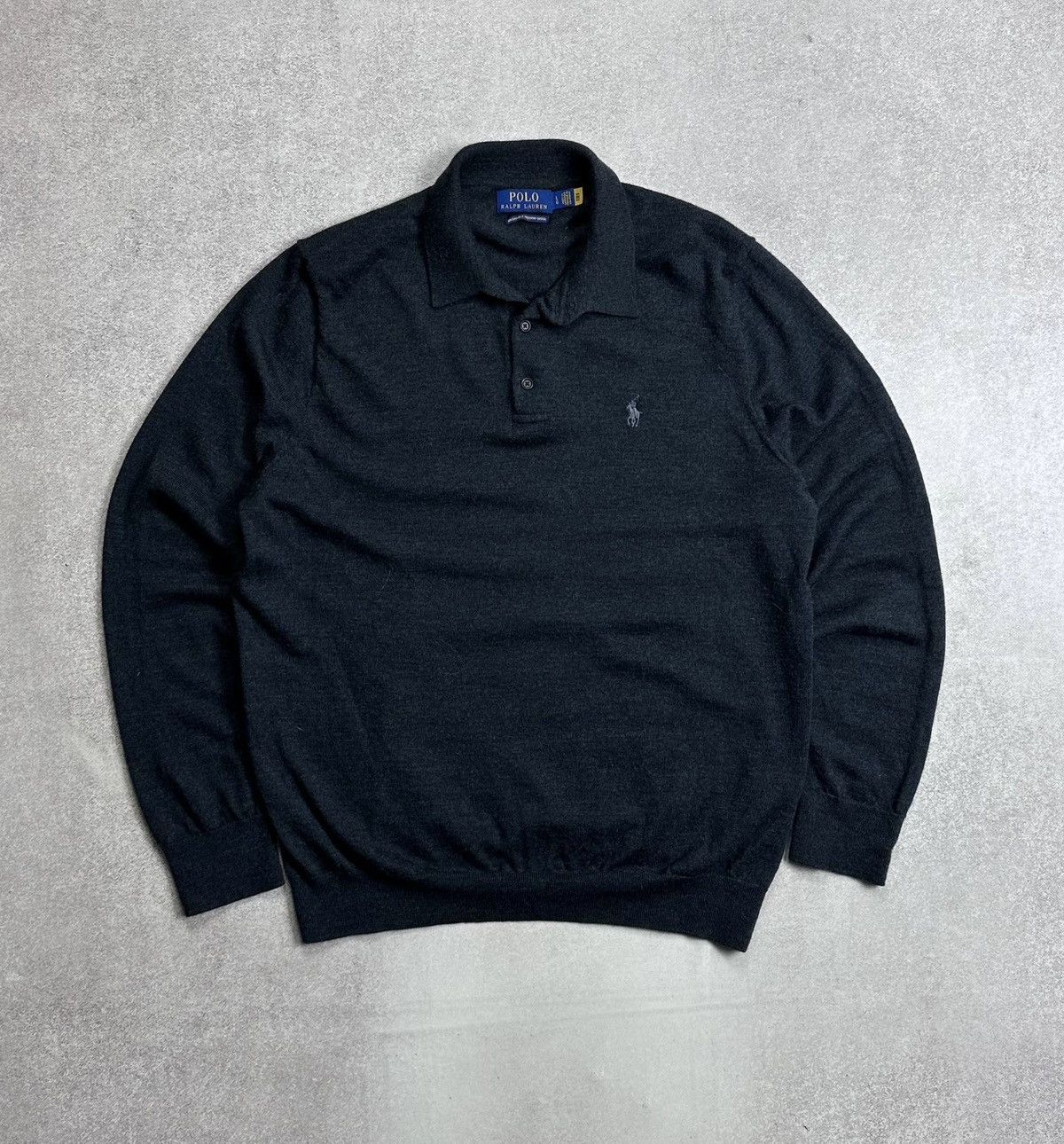 Polo Ralph Lauren Vintage Polo Ralph Lauren Knit Rugby Shirt Y2K L Size US L / EU 52-54 / 3 - 1 Thumbnail
