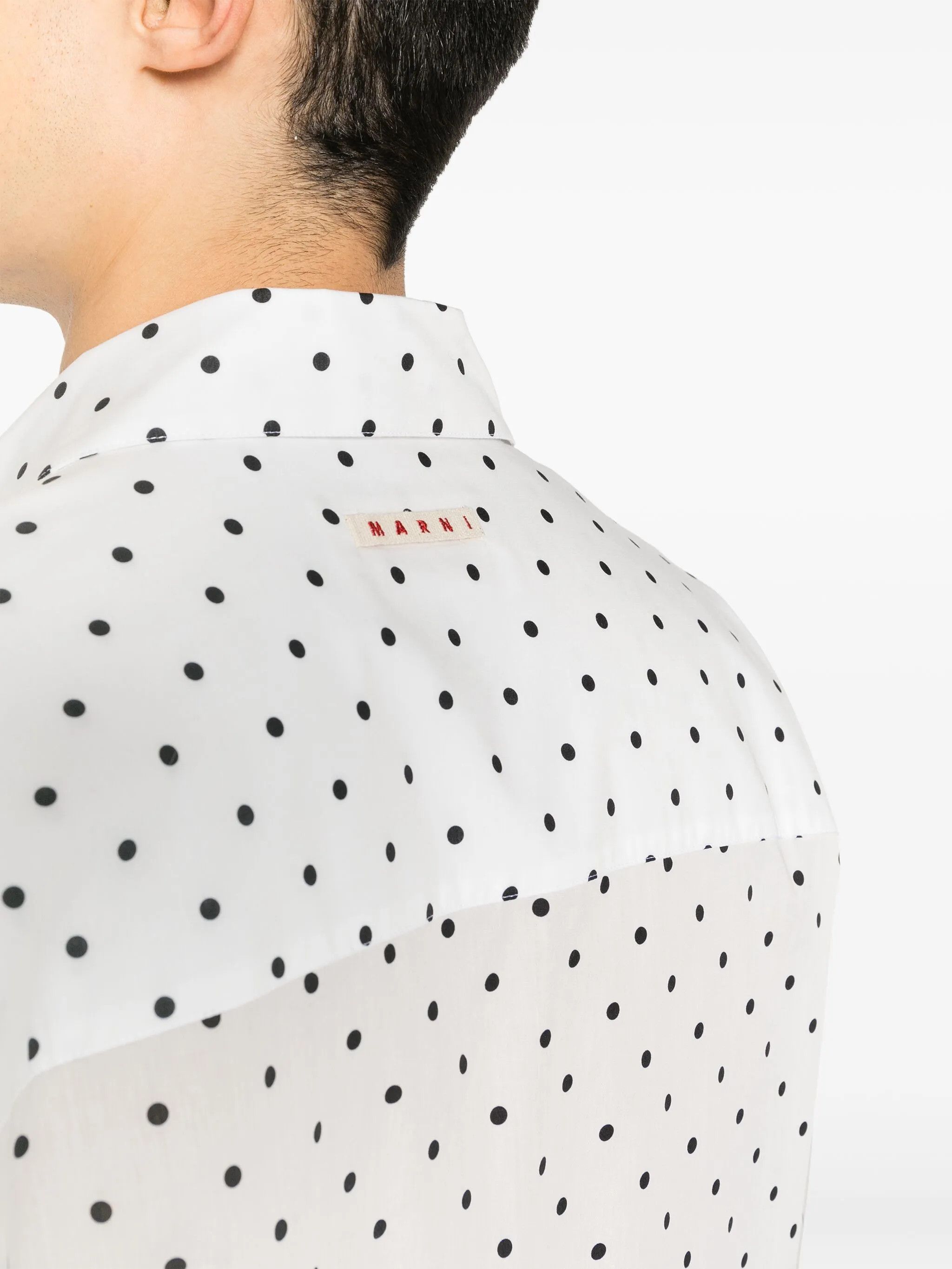 Marni o1y0225 Patterned Shirt in White/Black Size US M / EU 48-50 / 2 - 4 Thumbnail