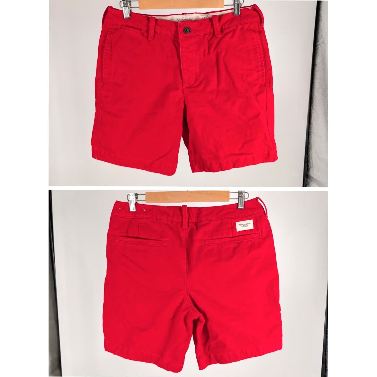 Abercrombie & Fitch VINTAGE Abercrombie & Fitch Red Chino Shorts 32 Chino Mens 100% Cotton Button Fly Preppy Vintage Red Chino Shorts 32 Mens Size US 32 / EU 48 - 2 Thumbnail