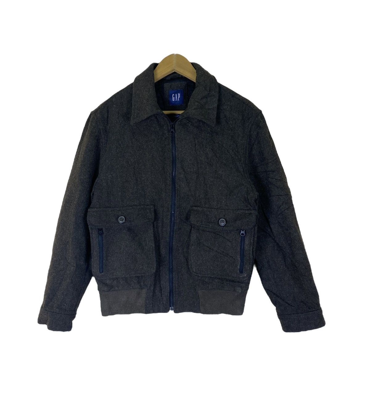 Gap × Harris Tweed Gap Wool Outshell Bomber Jacket Size US M / EU 48-50 / 2 - 2 Thumbnail