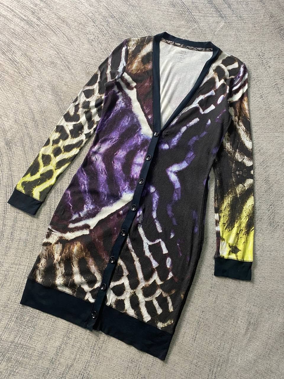 Designer Marc Cain Wild Animal Printed Long Cardigan Dress Size S / US 4 / IT 40 - 2 Thumbnail