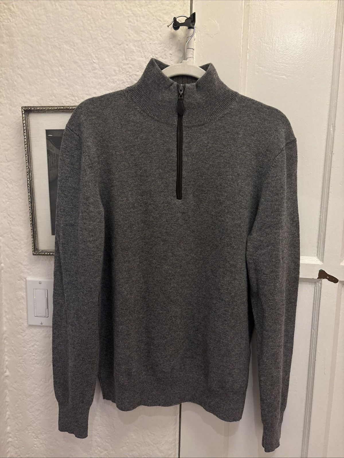 Neiman Marcus Neiman Marcus Cashmere Quarter-Zip Pullover Sweater Size US M / EU 48-50 / 2 - 1 Thumbnail