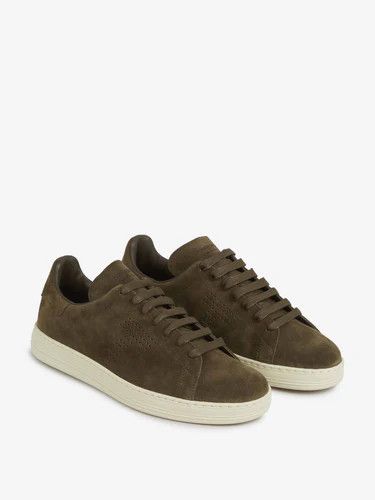 Tom Ford o1s22i1n0125 Suede Low Top Sneakers in Khaki Size US 10 / EU 43 - 2 Thumbnail
