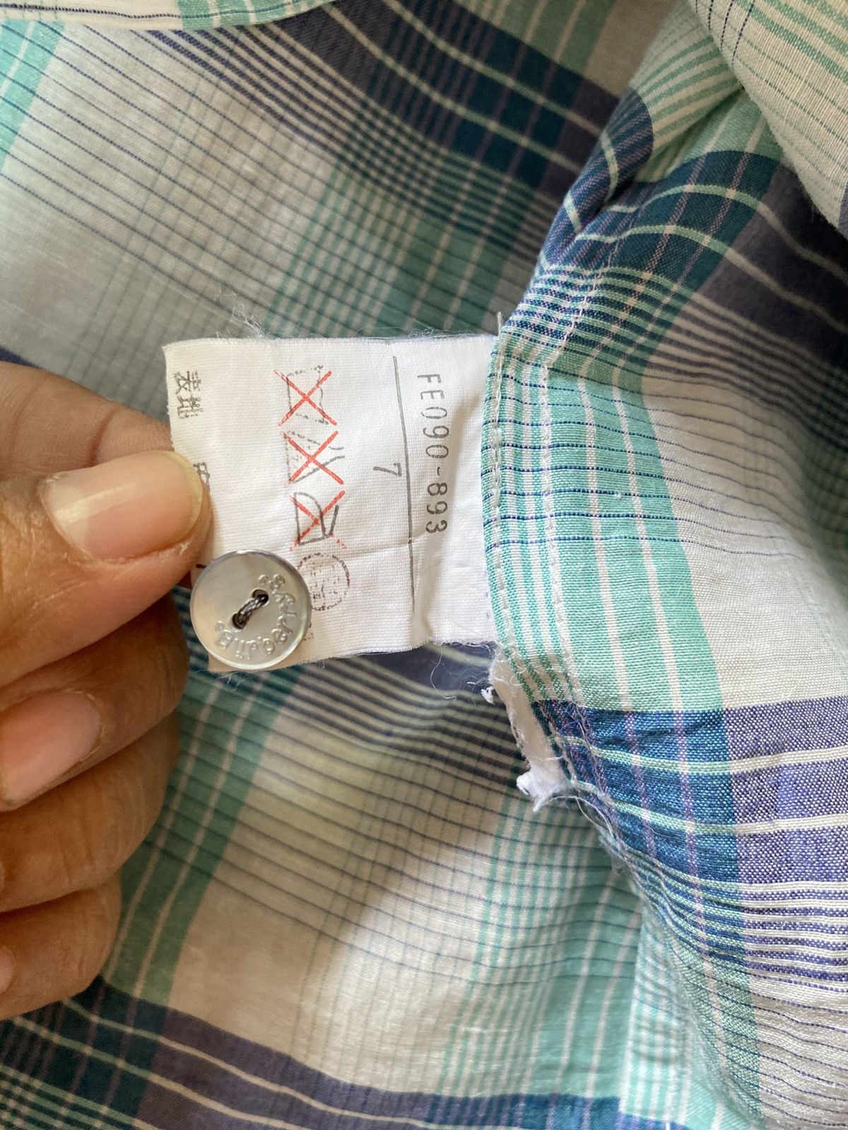 Burberry Burberry Pastel Plaid Button-Up Shirt Size ONE SIZE - 4 Thumbnail