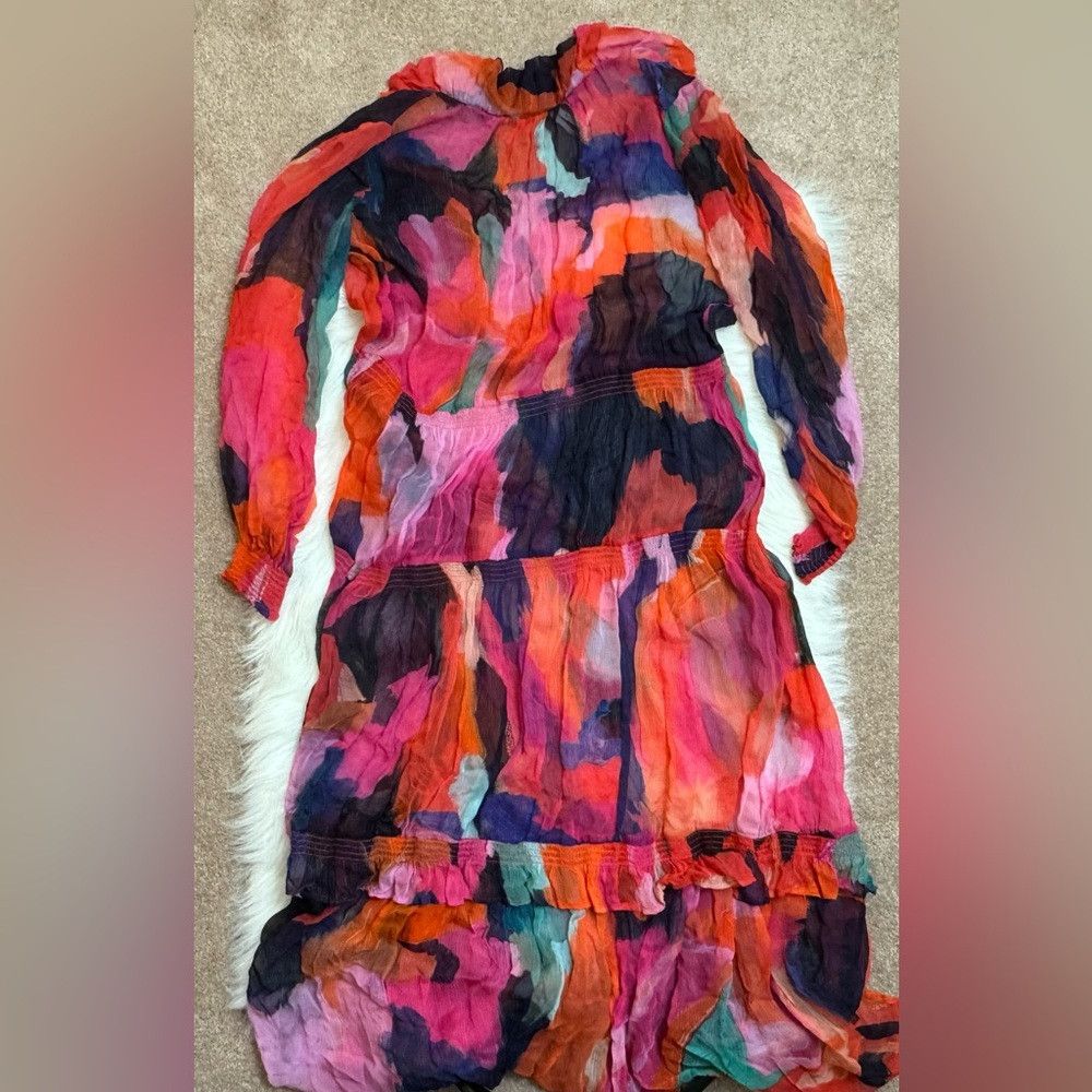 Anthropologie Anthropologie The Marais Printed Chiffon Unlined Sheer Maxi Size XL / US 12-14 / IT 48-50 - 3 Thumbnail