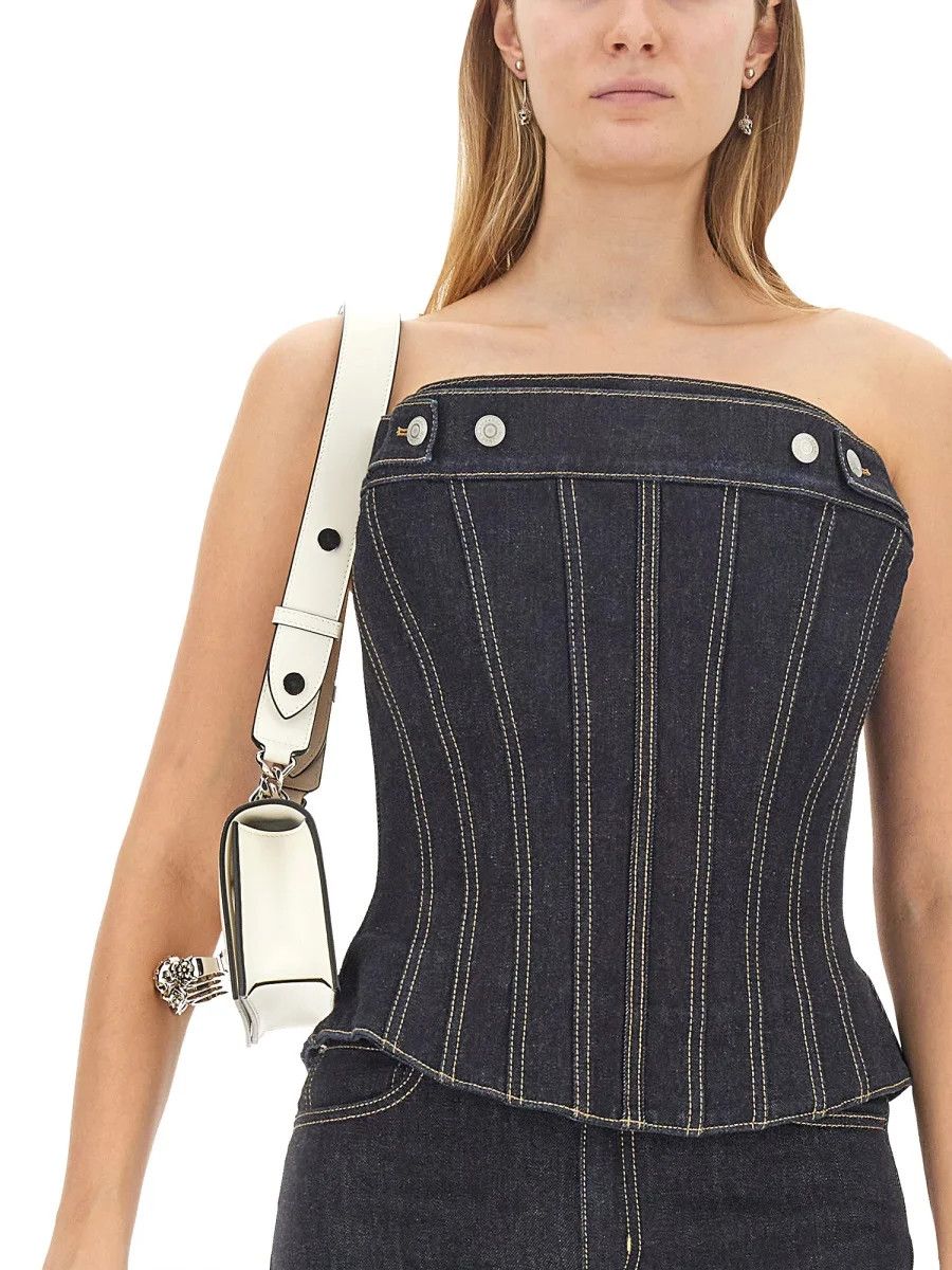 Alexander McQueen o1y0325 Top in Blue Size XS / US 0-2 / IT 36-38 - 2 Thumbnail