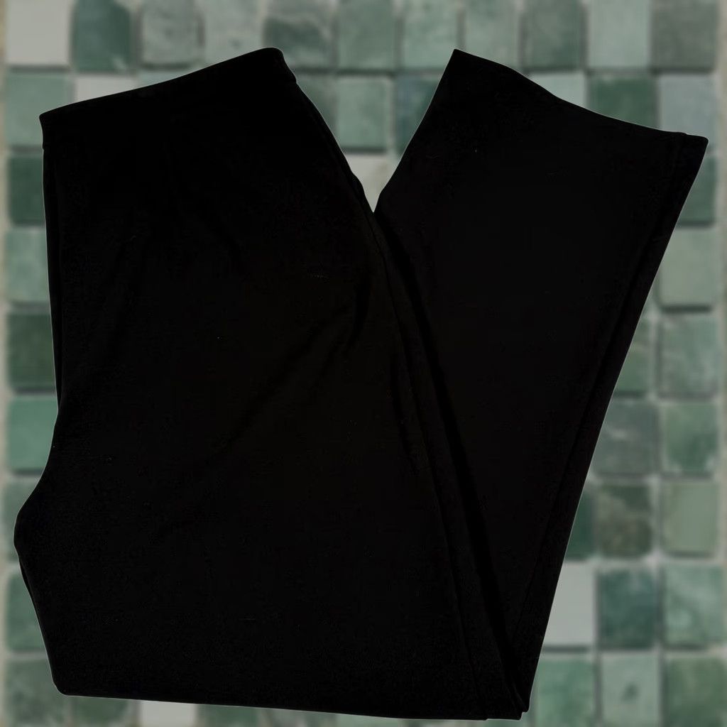 Anne Klein Anne Klein Dress Pants 10 Black Straight Leg High Rise Workwear Trousers Women Slim Relaxed Front Pleats Pockets Zipper Closure Size 32" / US 10 / IT 46 - 1 Thumbnail