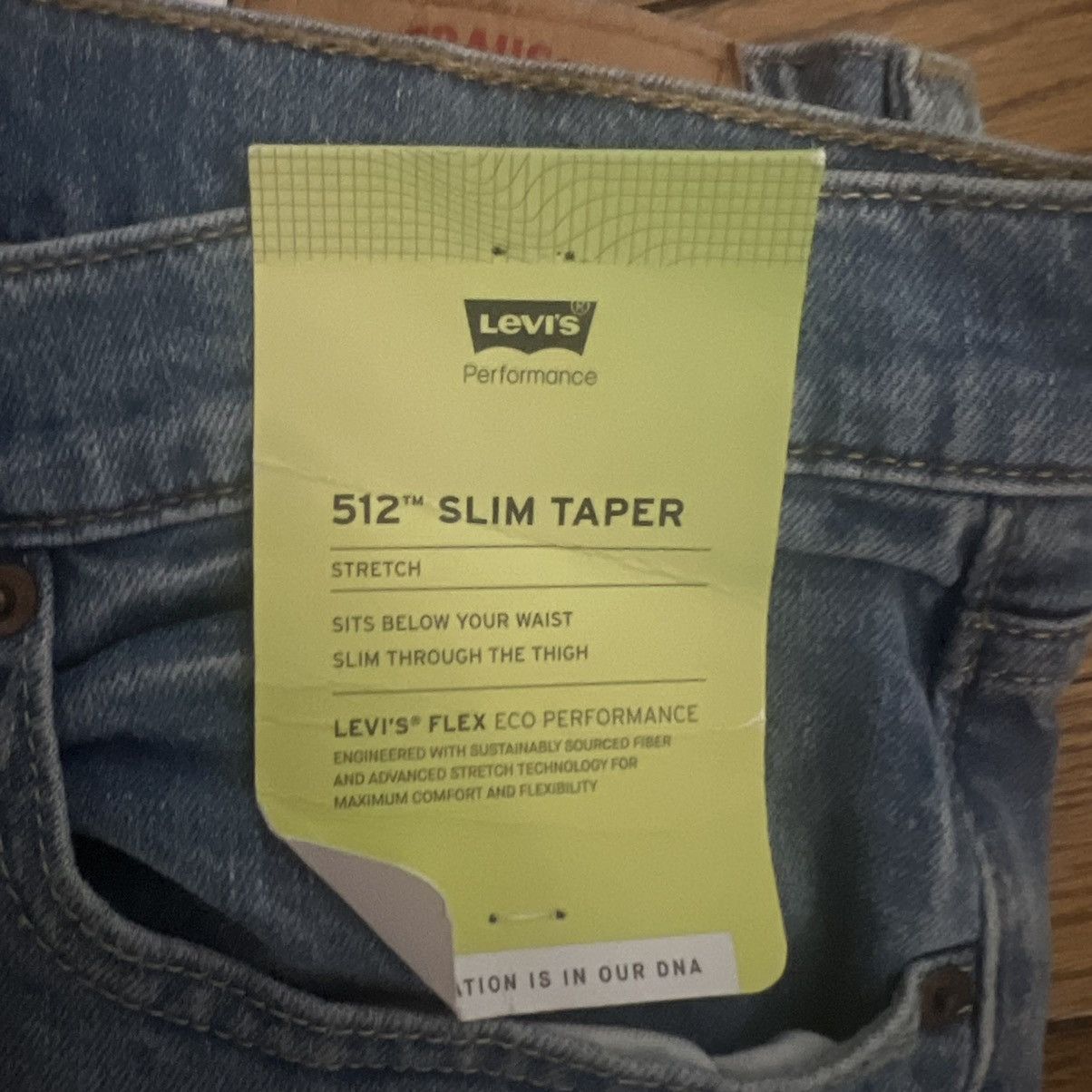 Levi's Brand New Levi’s 512 Slim Taper Fit Light Blue Size: 36X32 Size US 36 / EU 52 - 3 Thumbnail