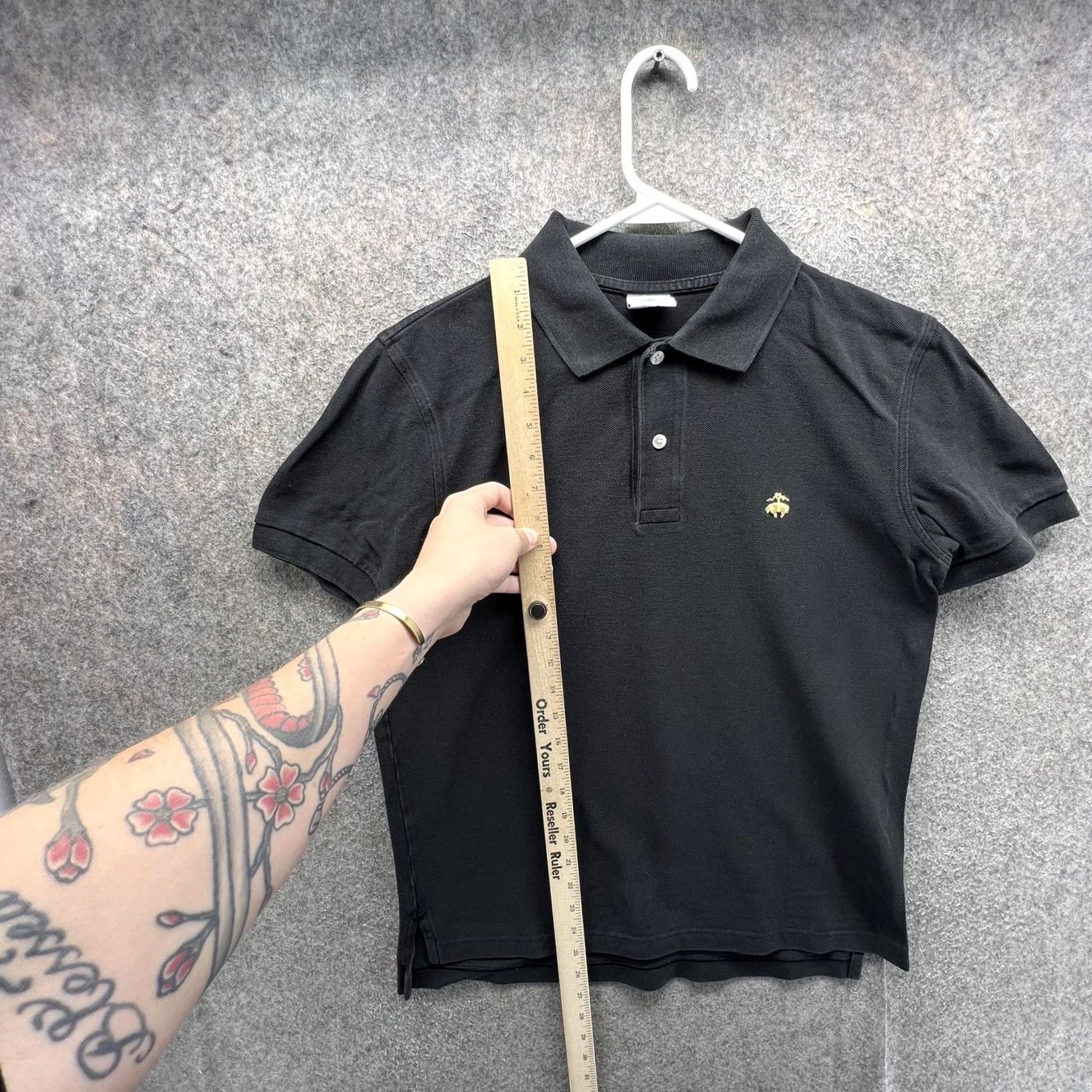 Brooks Brothers Brooks Brothers Polo Shirt Mens Medium Black 1818 Performance Slim Fit Solid Short Sleeve Casual Golf Everyday Shirt Mens Size US M / EU 48-50 / 2 - 6 Thumbnail