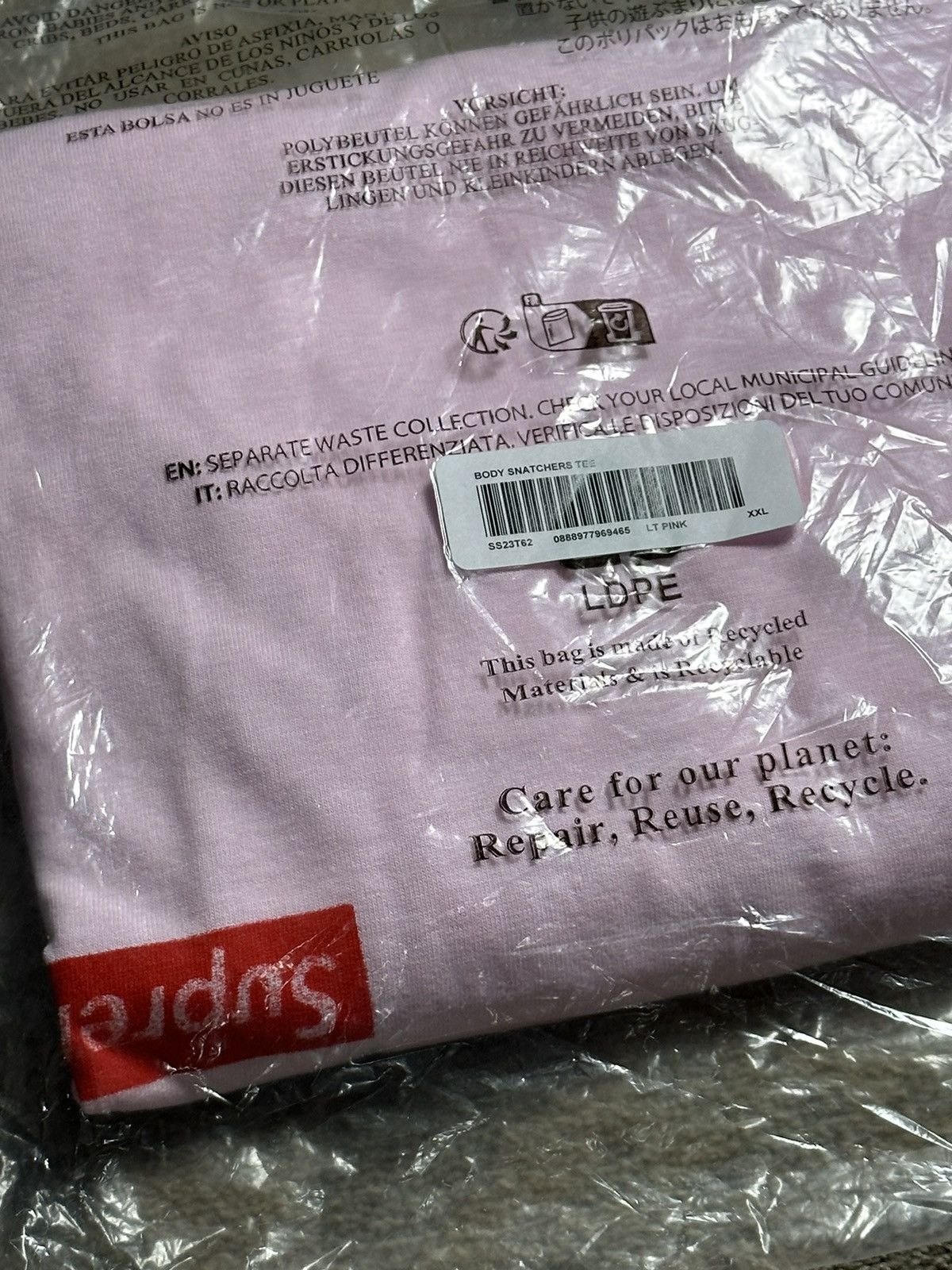 Supreme Supreme Body Snatchers Tee - Light Pink - XXL - SS23 Size US XXL / EU 58 / 5 - 5 Thumbnail