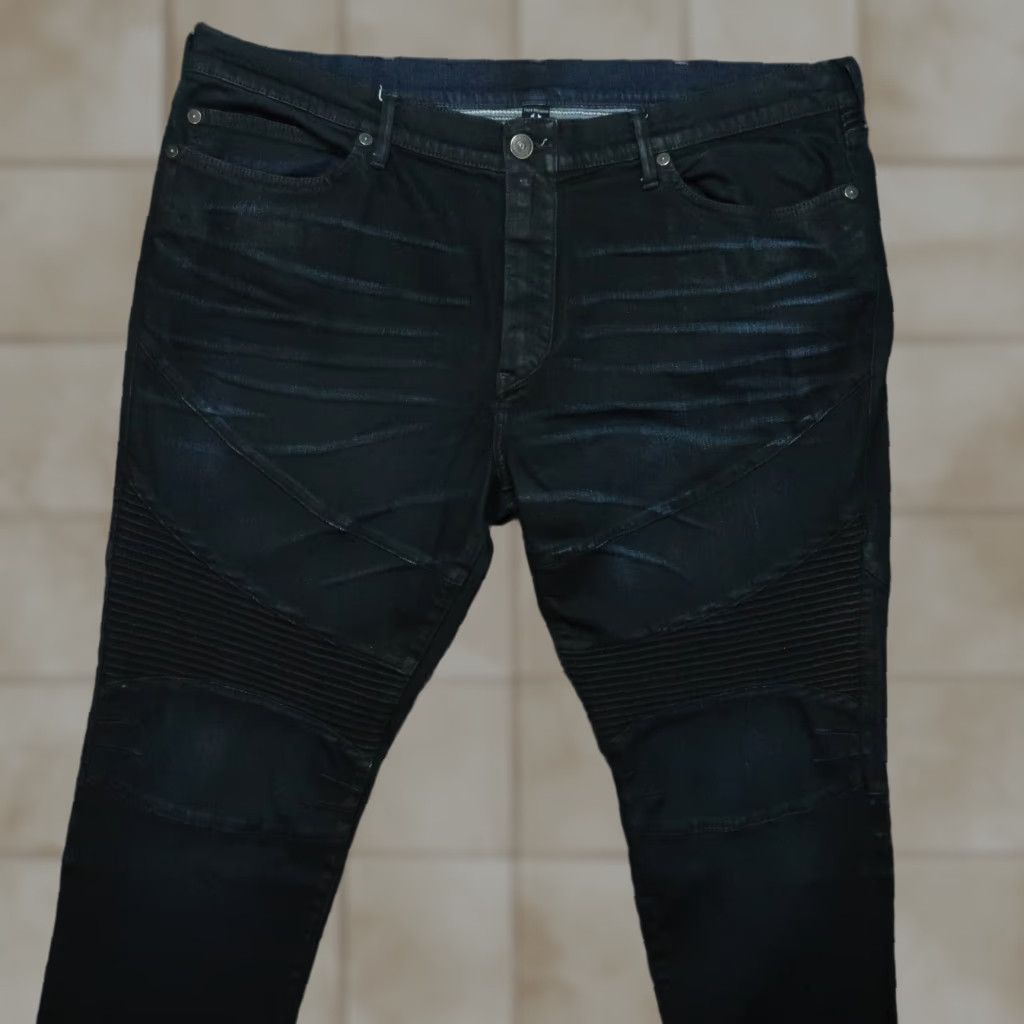 True Religion True Religion Jeans Blue Geno 44x34 Relaxed Slim Moto No Flap Dark Wash Mens Size US 44 / EU 60 - 1 Thumbnail