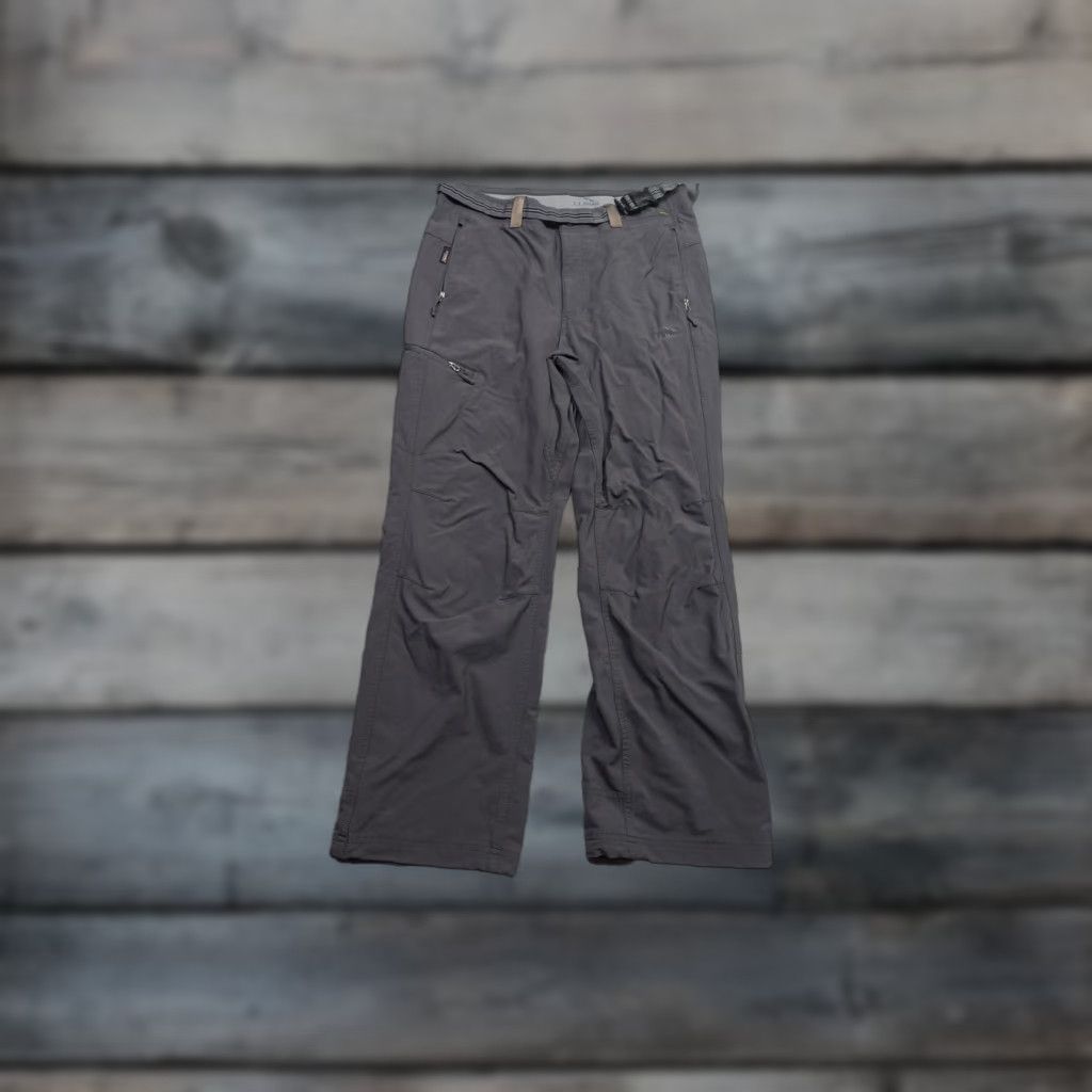 Vintage L.L.Bean Pants Mens 34x30 Gray Softshell Hiking Schoeller Dryskin Belted Stretch Size US 34 / EU 50 - 1 Thumbnail